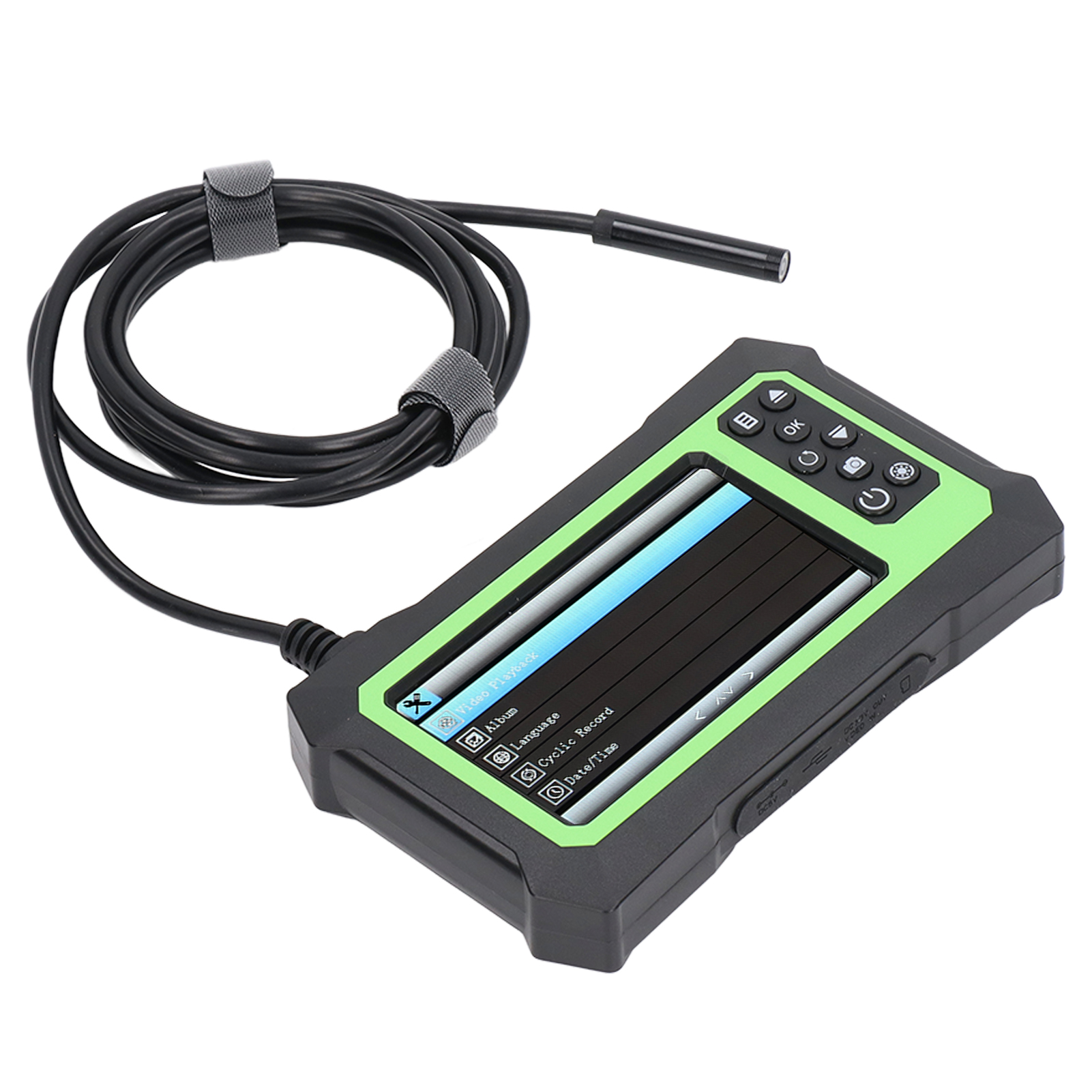 8-mm-endoskop Mit 4,3-zoll-lcd-bildschirm, Wasserdichte Inspektionskamera (ip67), Grün, 2 M / 6,56 Fuß