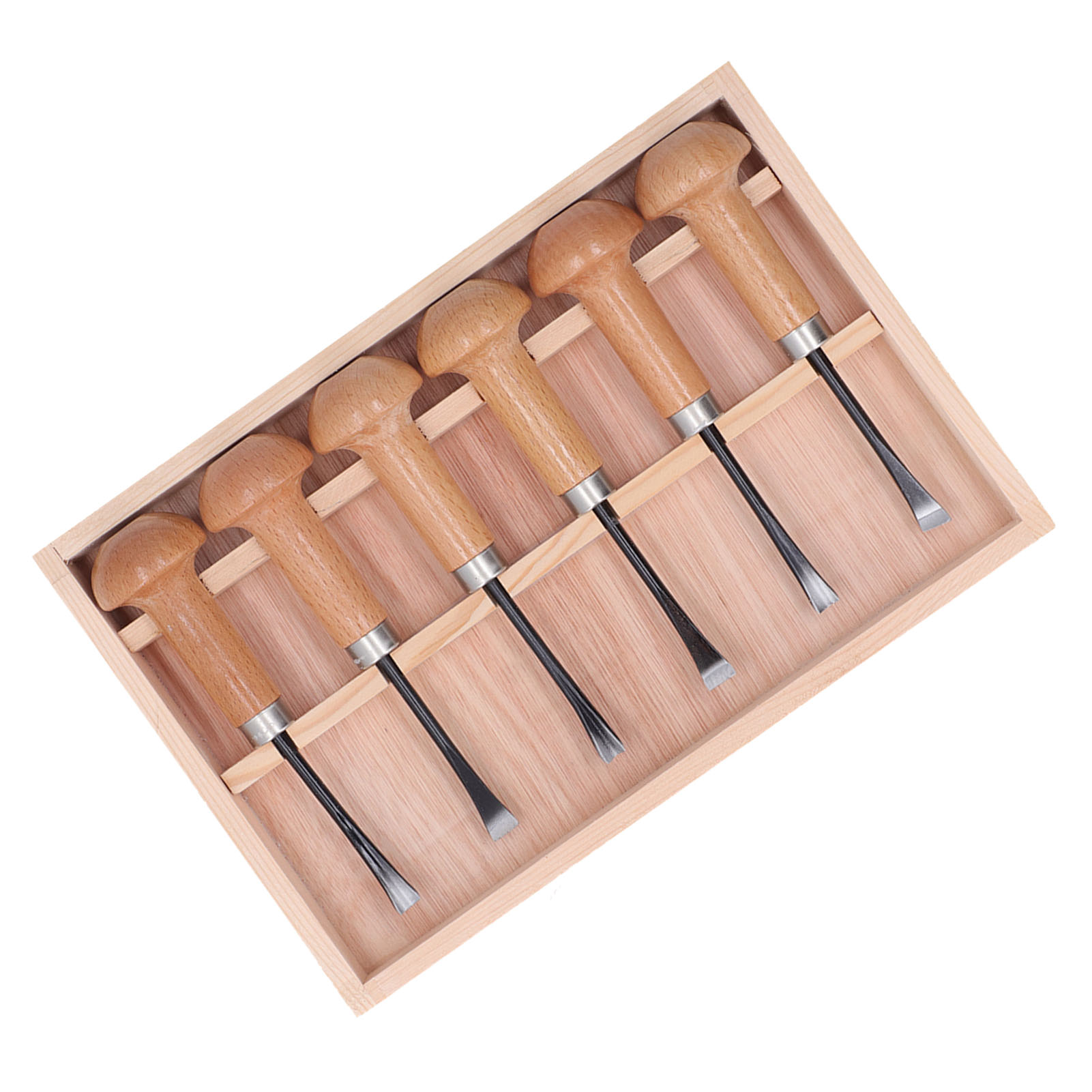 Holzschnitzmeißel-set, Handwerkzeuge Mit Pilzförmigen Griffen, Diy-bastel- Und Hobbyzubehör