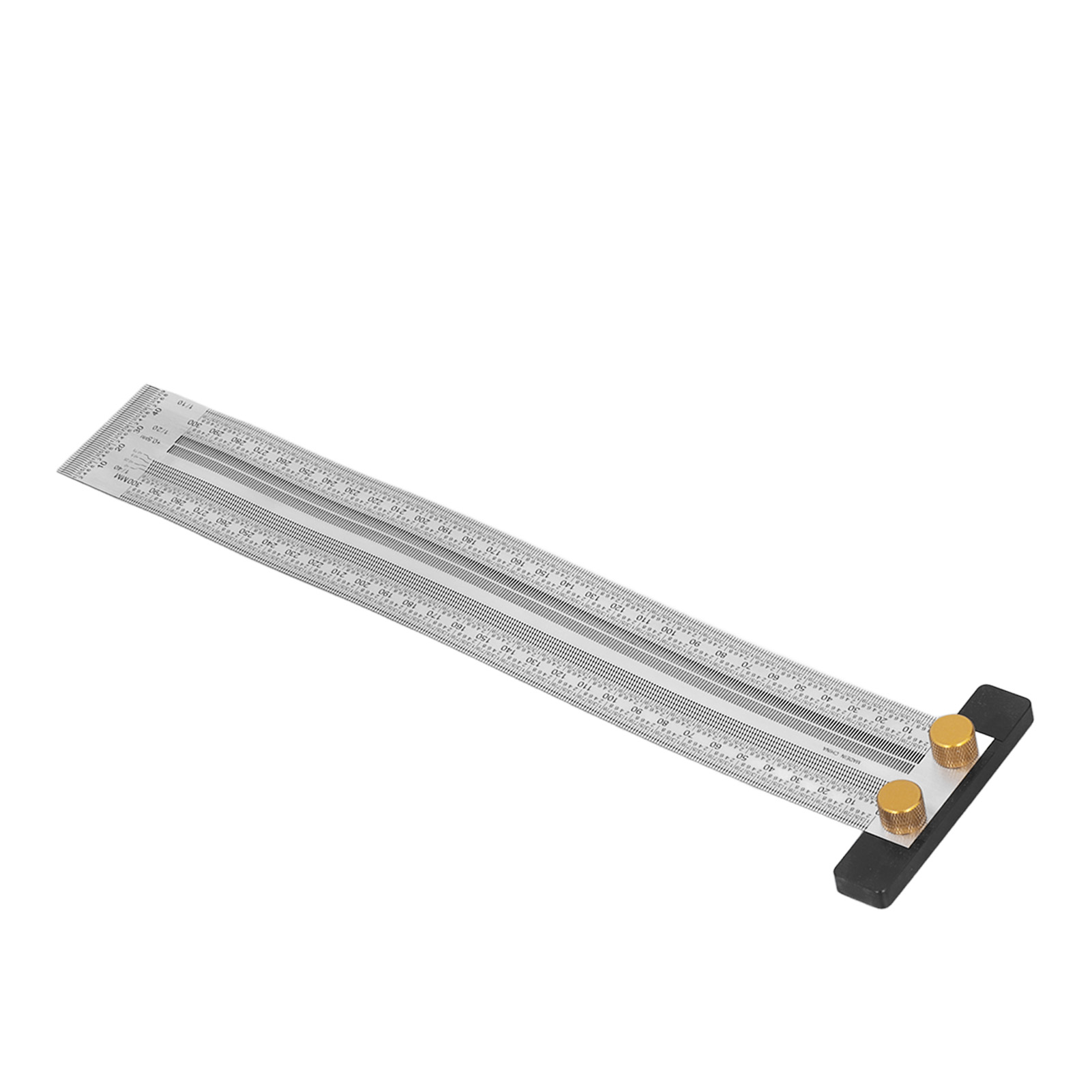 T-markierungslineal Aus Edelstahl, Präzisionsmesswerkzeug Für Die Holzbearbeitung, 0-300 Mm Anreißlineal, Graduierte Gravur.