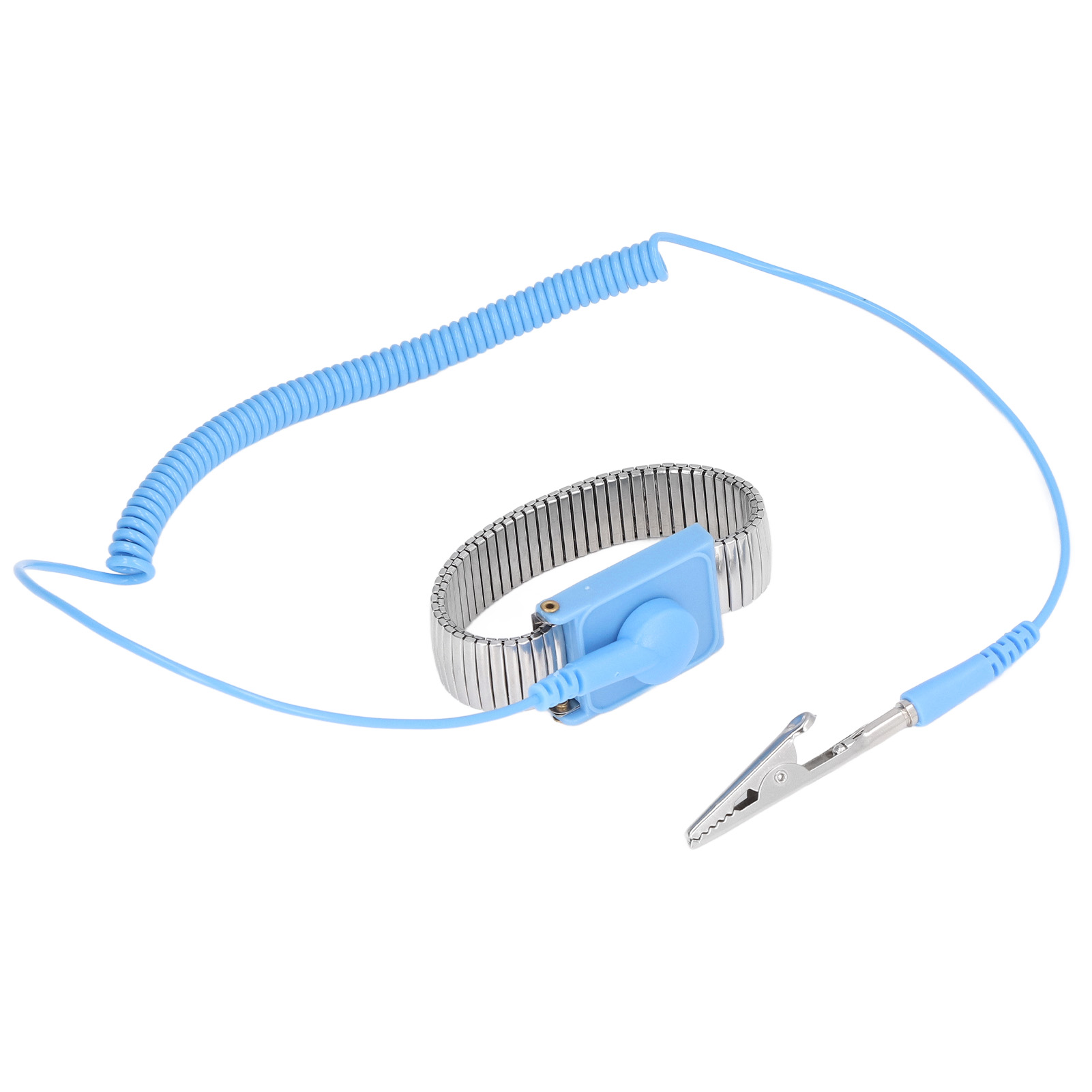 Esd-antistatik-erdungsarmband, Metallband Mit 1,8 M Kabel, Werkstatt, Leitfähiges Armband, Metallfarbe, 1 Stück.