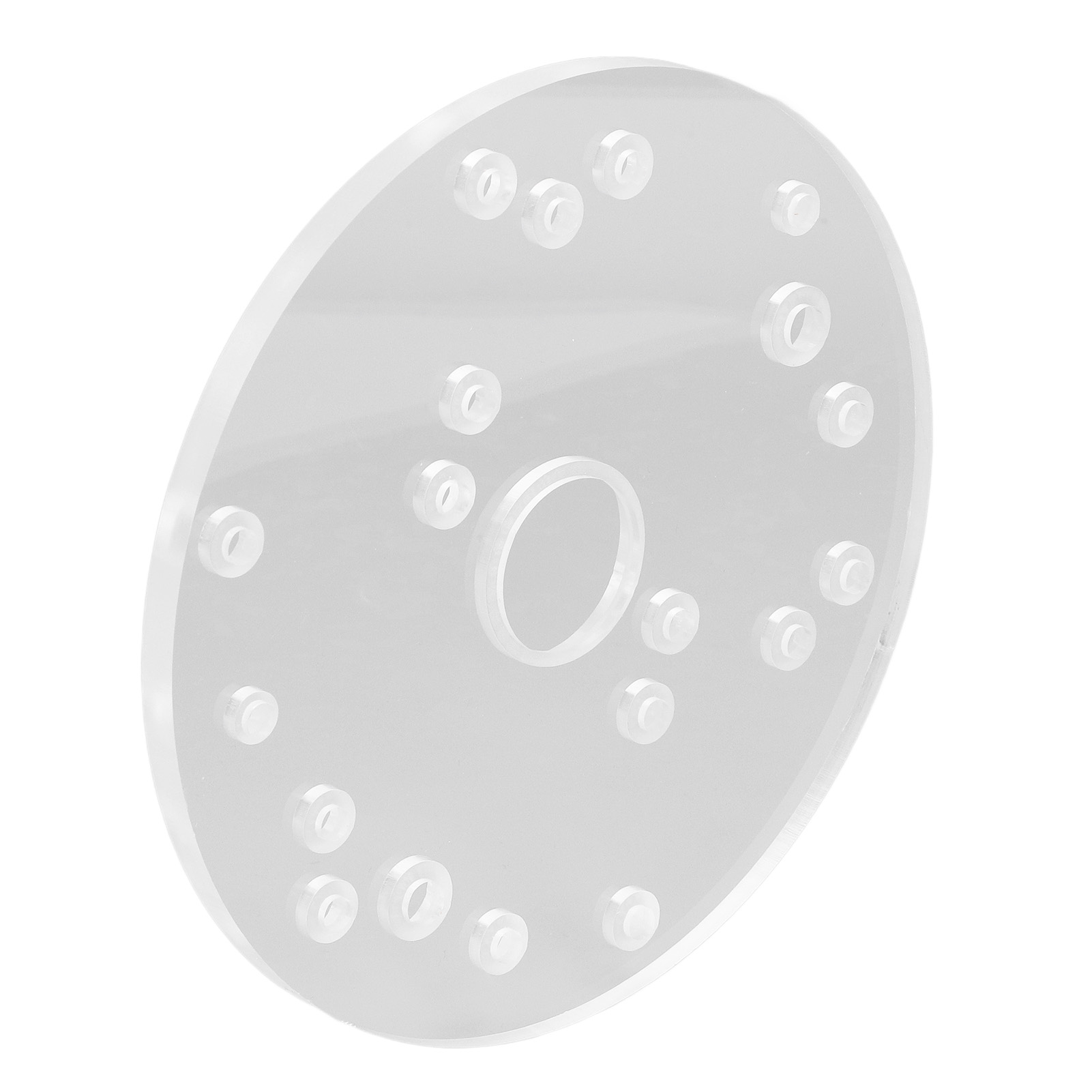 Universelles Acryl-fräsplattenset Für Bosch 6,5-zoll-oberfräse Mit Zentrierstift, Transparenter Basis Und Präzisionszubehör.