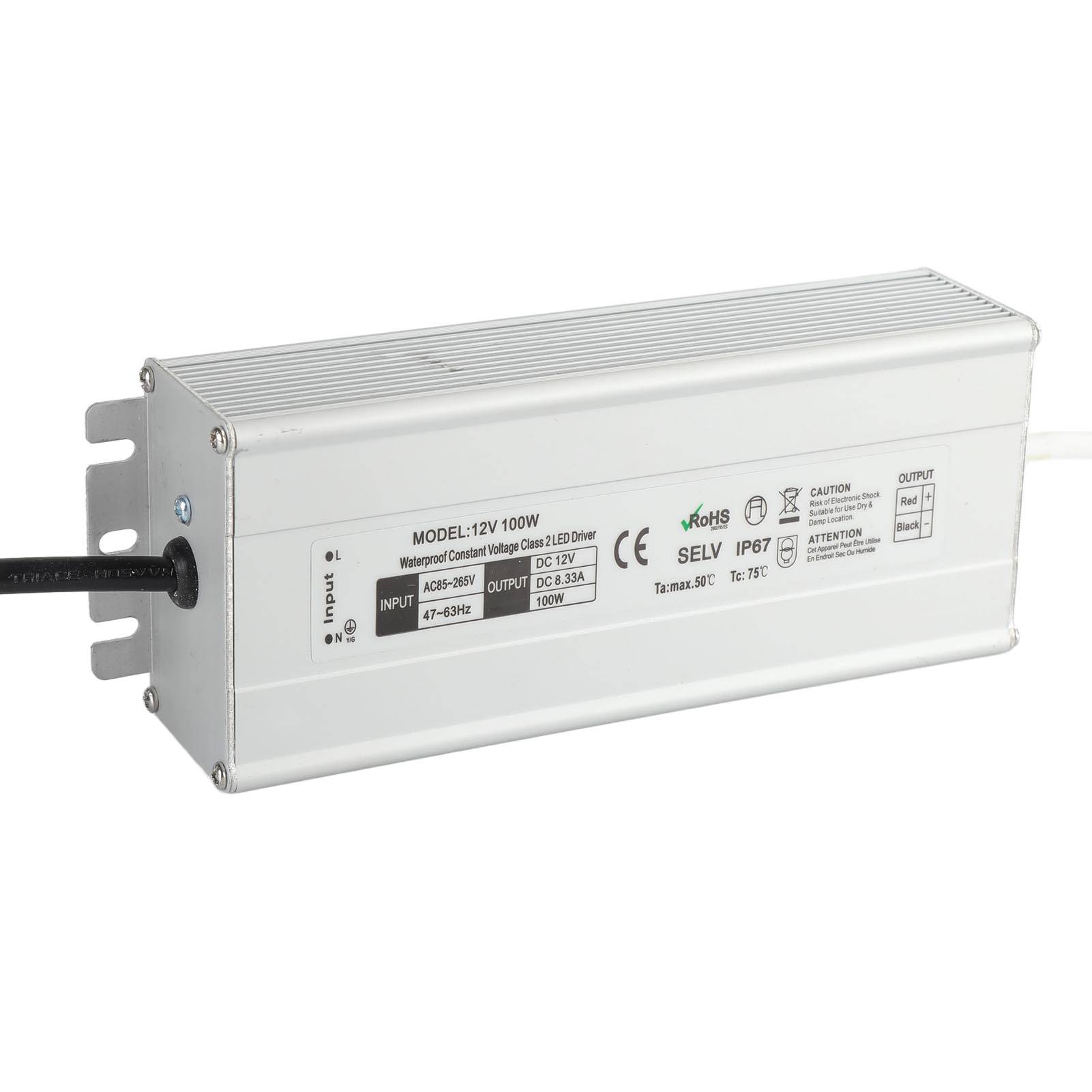 Hocheffizientes, Wasserdichtes Led-netzteil Ip67, Kleine Baugröße, Sicherheitsschutz, Eu-stecker, Wechselstrom 100-265v, 12v Ausgang, Wasserdichter Konverter Für Led-streifen.