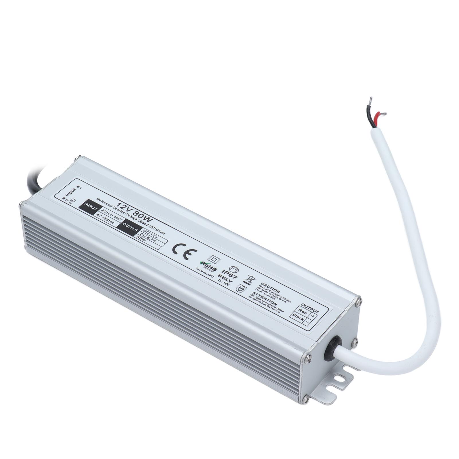 Ip67 Wasserdichtes Led-netzteil, Hohe Effizienz, Stabil Und Sicher, Mehrfacher Schutz, Ac-eingang 100-265v, Eu-stecker, 12v-ausgang, Niederspannungswandler Für Led-streifen.