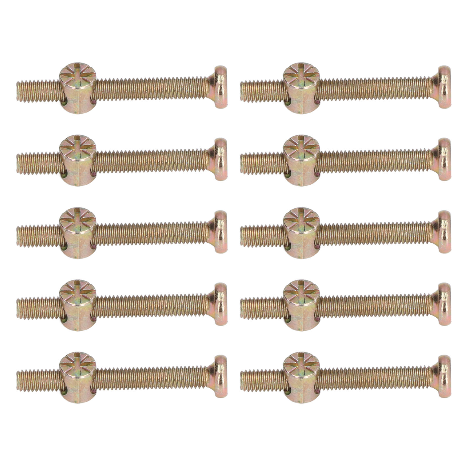Packung Mit 10 M6x40mm Verzinkten Edelstahl-sechskantschrauben Mit Zylindrischem Kopf Für Babybetten, Kinderbetten Und Möbel, Robuste Befestigungselemente.