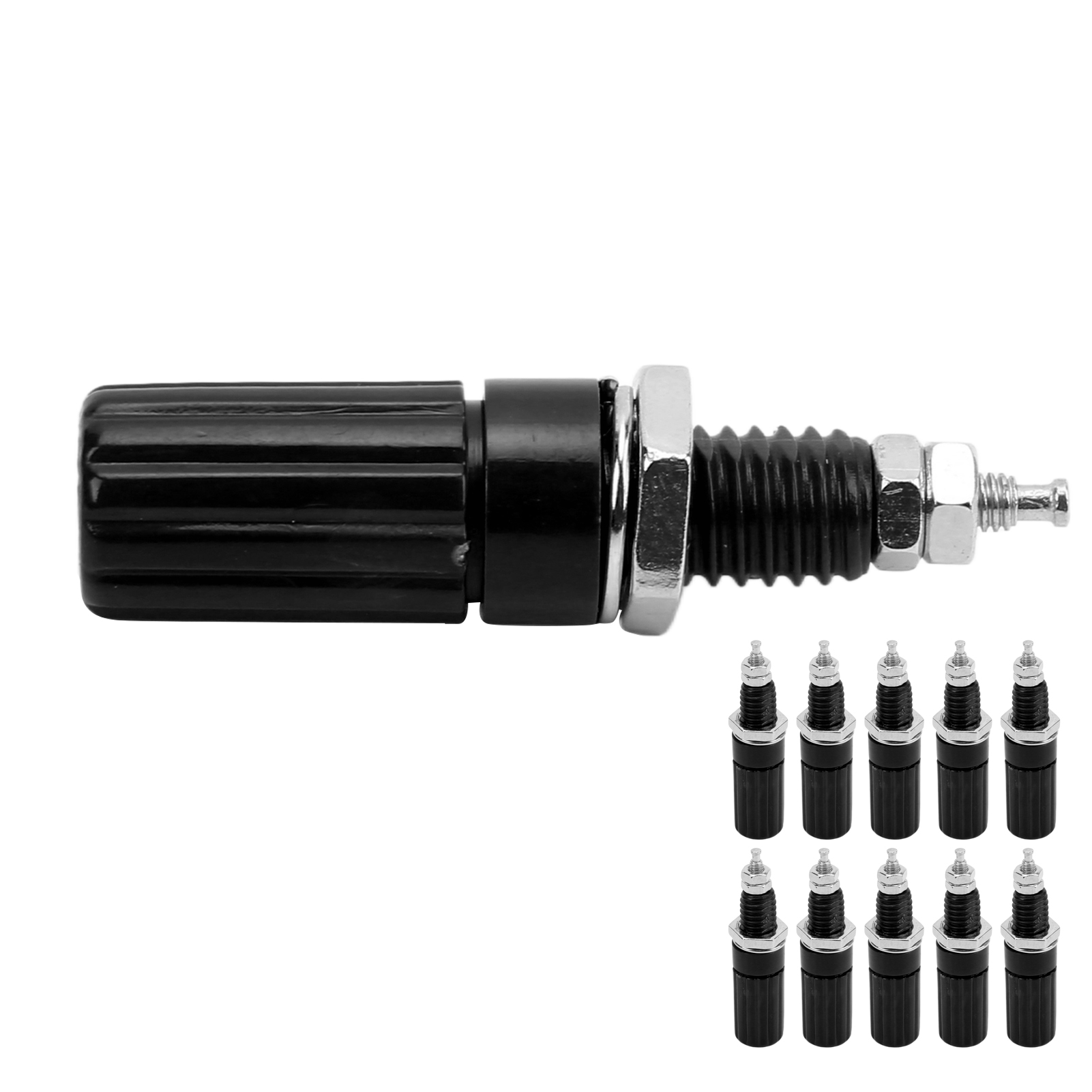 M3 4-mm-bananenstecker, 10er-packung, Schwarze Schraubstopfen Für Elektronische Geräte