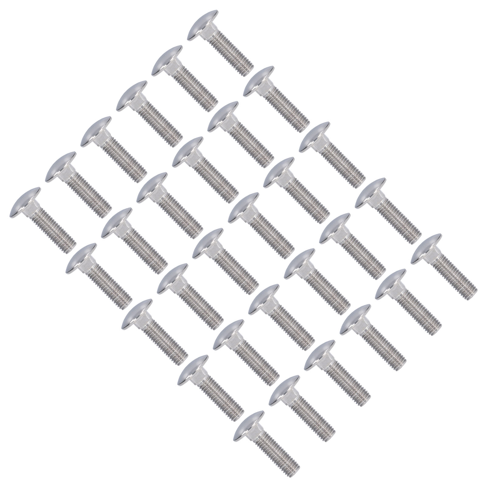 M10x35 Schrauben Mit Gewölbtem Kopf, 30 Stück, Edelstahl A2-70, Vierkanthals, Rundkopf-maschinenschrauben, Hochleistungsbefestigung.