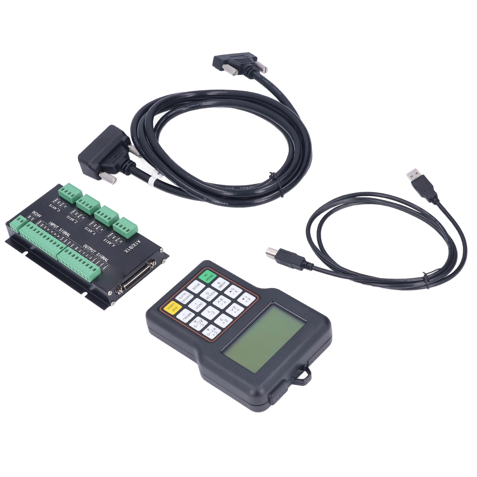 4-achsen-dsp-steuerung Für Graviermaschine, 3-zoll-lcd-bildschirm, Fernbedienungsgriff Mit 16 Tasten, Cnc-steuerungssystem.