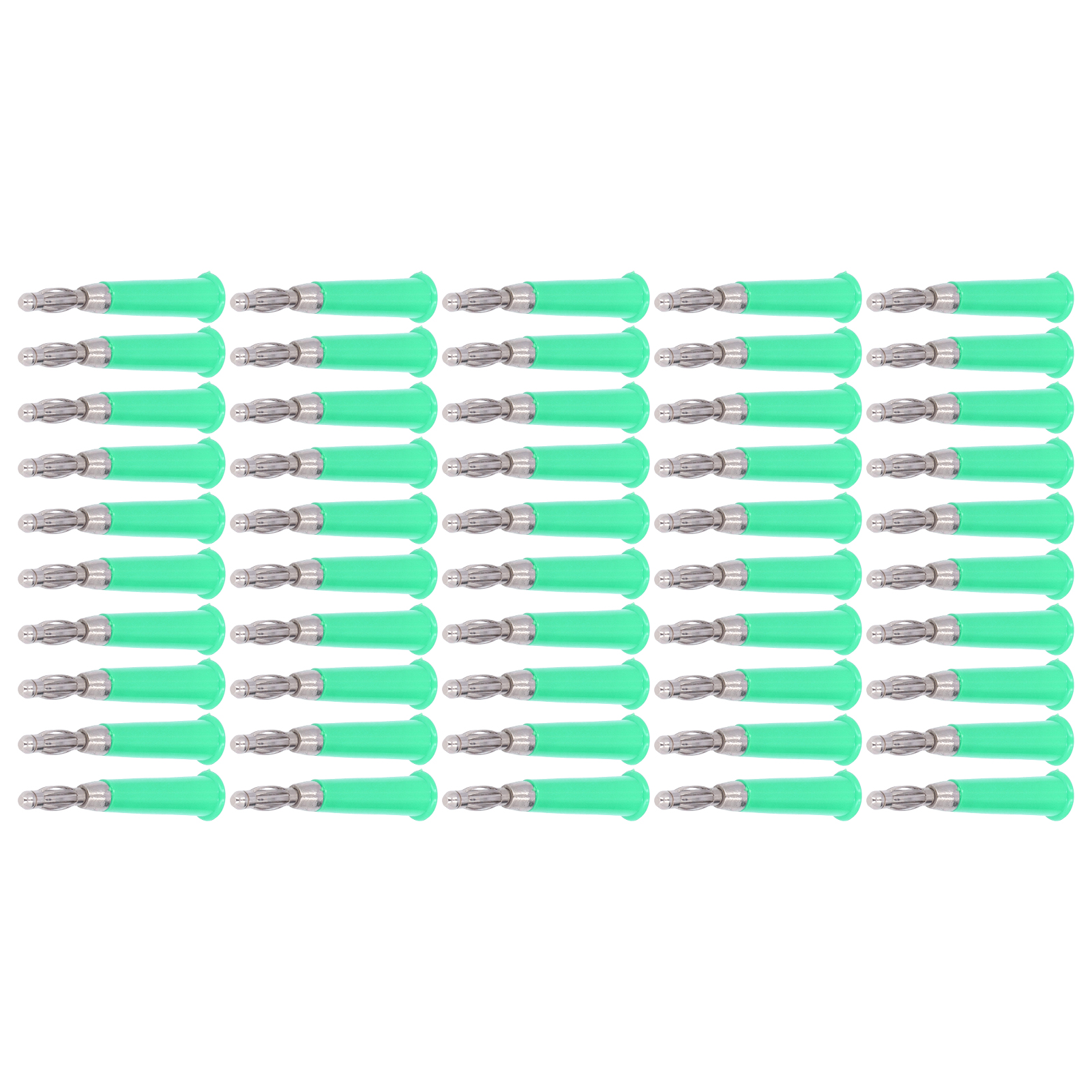 Packung Mit 50 Abs-zinklegierungs-lötbananensteckern, 4-mm-lautsprecheranschluss (grün)