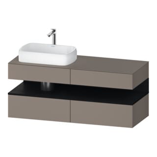 Duravit Waschtischunterschrank Qatego 140x55x60cm, E sw/Bas m, Pl, B l, B