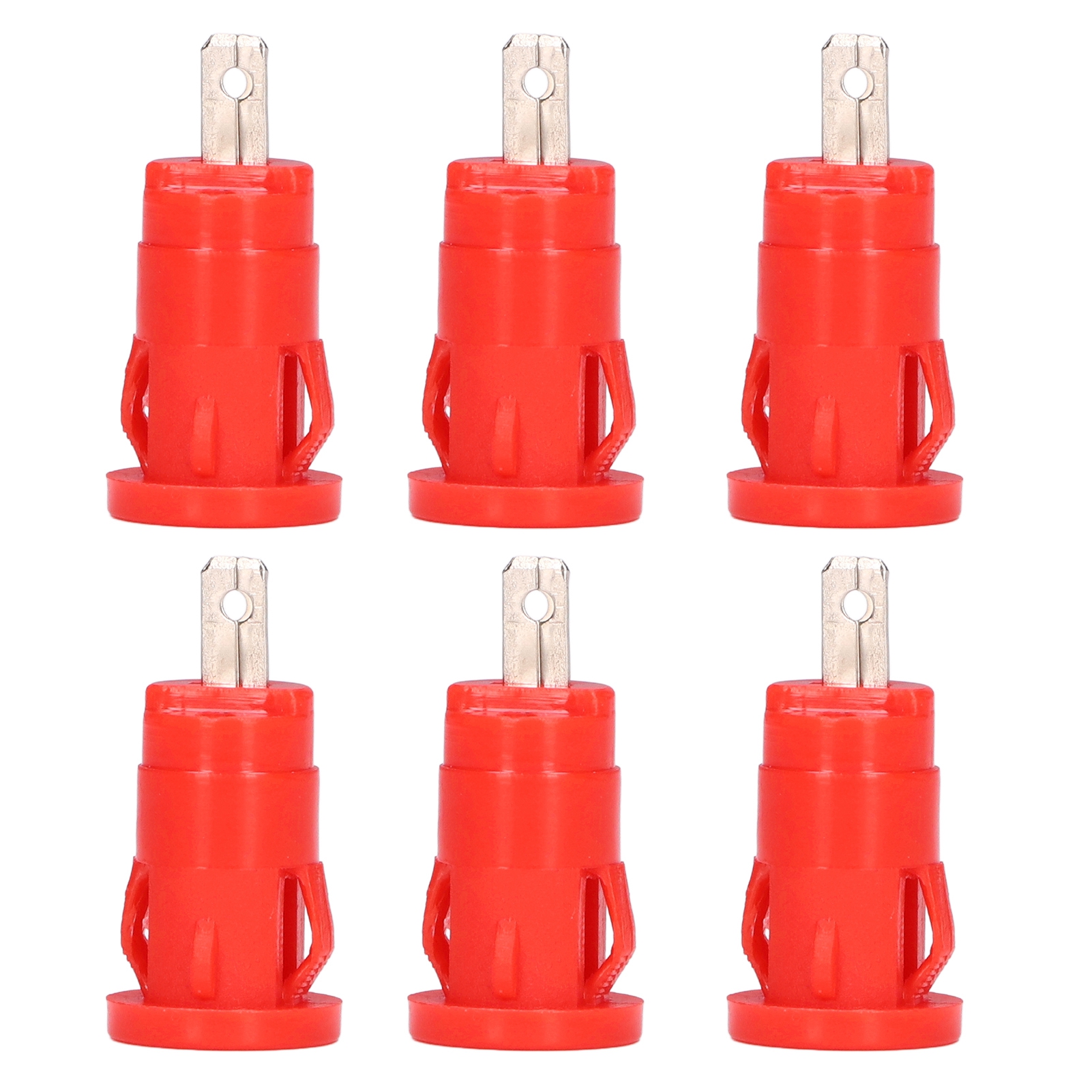 Packung Mit 100 4-mm-bananensteckern, Lötbuchse, Sicherheitsring, Rot Vernickelten Kupferanschlüssen, Verbindungsadapter
