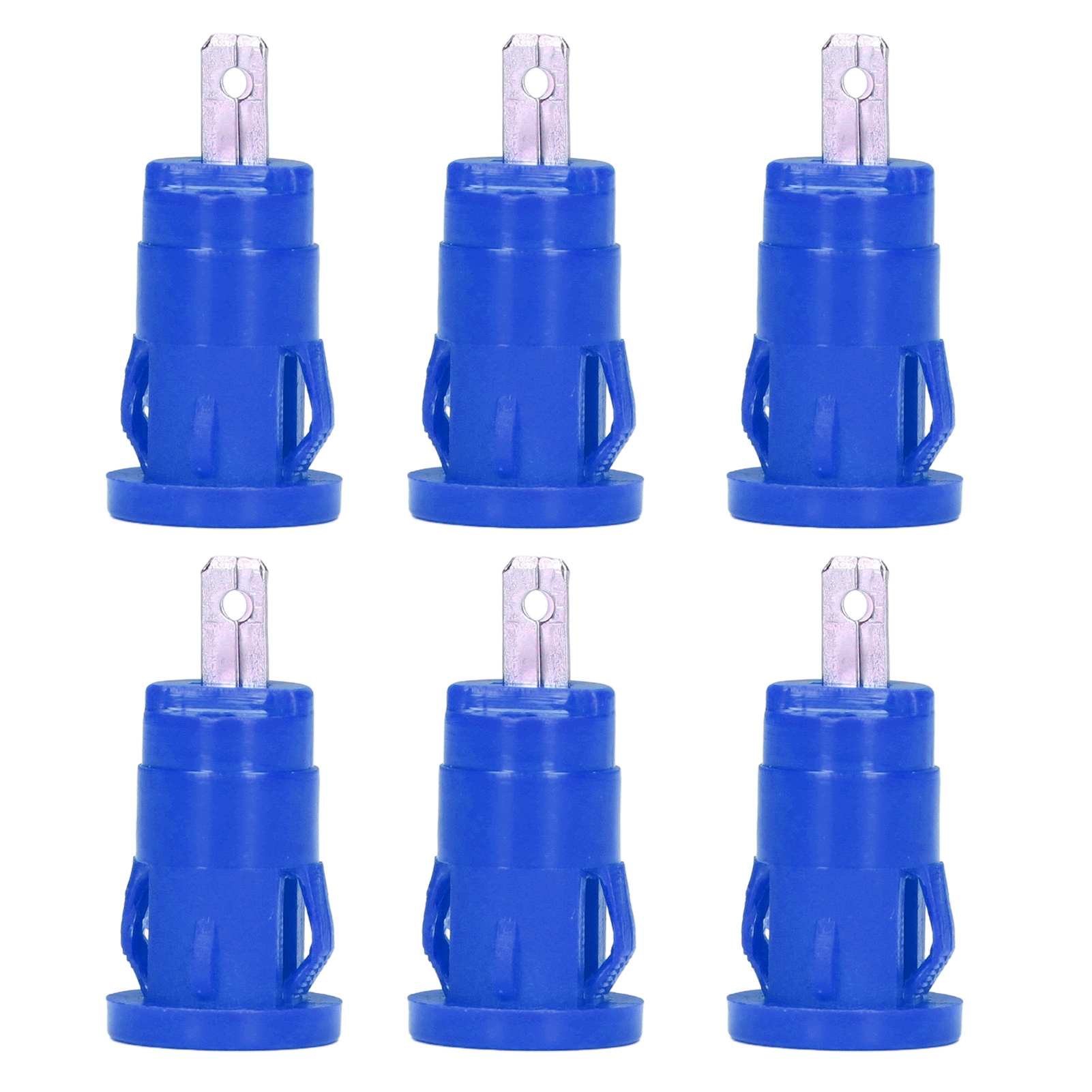 100 Bananenstecker-buchsenverbinder, 4 Mm, Sicherheitsring, Nickel-kupfer-adapteranschluss, 100er-packung, Blau