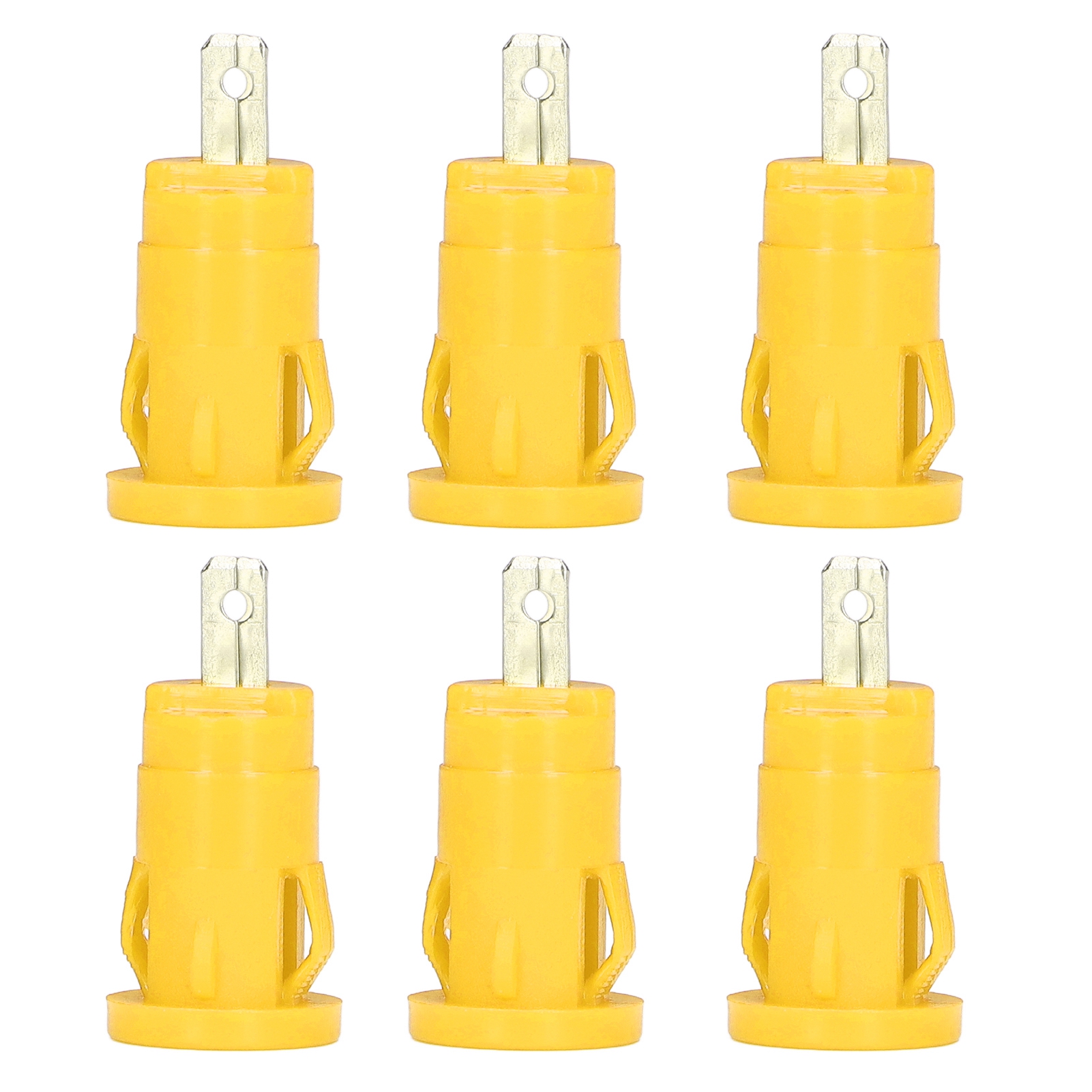 100 Bananenstecker 4 Mm Ringkabelschuhe Aus Nickel-kupfer, Gelb, Adapter, Sicherheitsanschluss