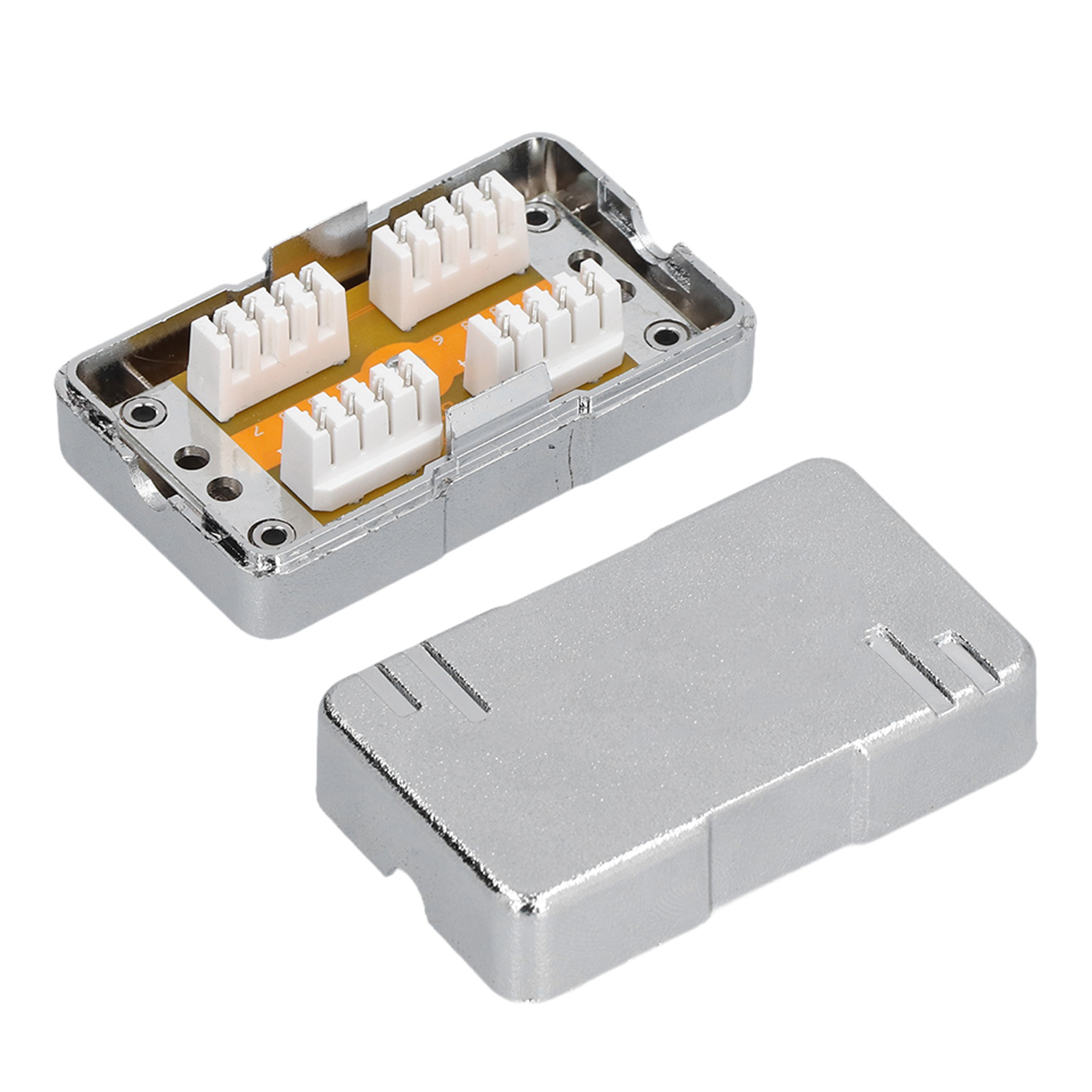Cat6 Abs-anschlussdose, Einportiger Geschirmter Rj45-stecker, Netzwerkanschlussbox Mit Modul, Wasserdicht Und Langlebig.