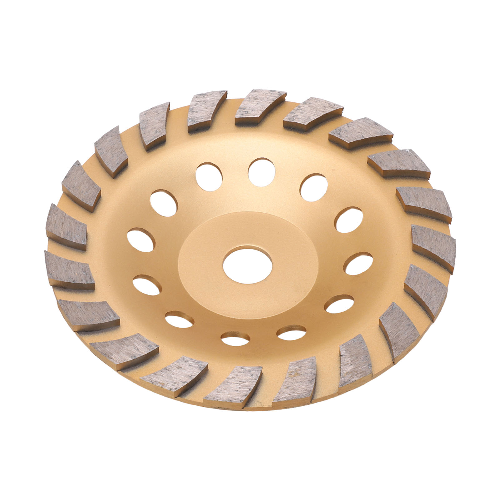 Diamant-schleifscheibe Mit Turboreihen, Rostbeständig, Glatter Schnitt, Mit Unterlegscheibe, 22 Mm Bohrung, Goldfarben, 180 Mm