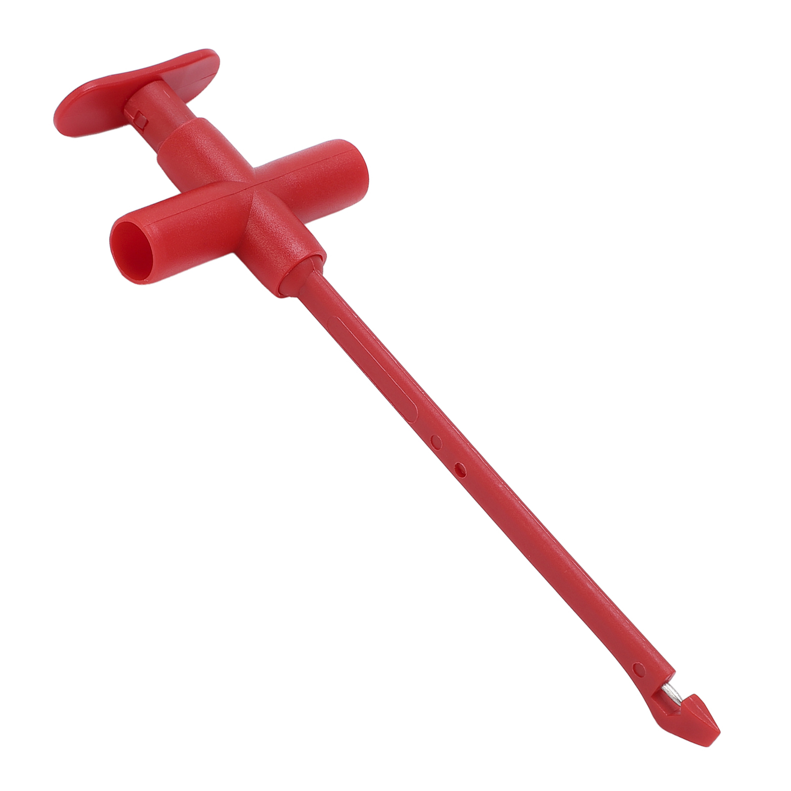 Set Mit 2 Bohrprüfklemmen J.30022 Mit 4-mm-bananenstecker, Universelles Reparatur- Und Messwerkzeug Für Multimeter, Rot
