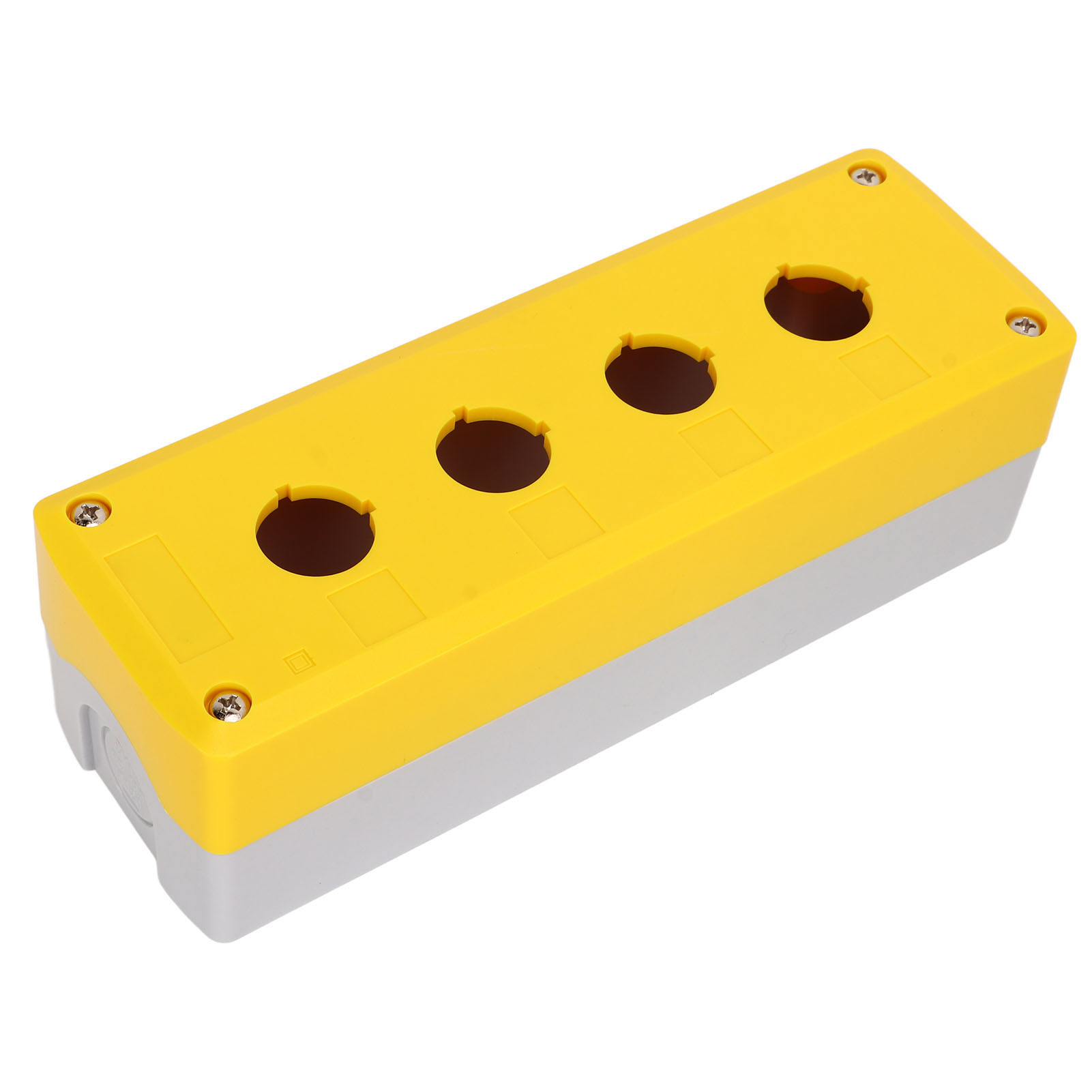 Ip65 Wasserdichte Industrielle Steuerstation Mit Drucktaster, Gelbes Abs-gehäuse, 4 Tasten Für Die Maschine, 380-v-steuerschalter, Robustes Drucktastergehäuse