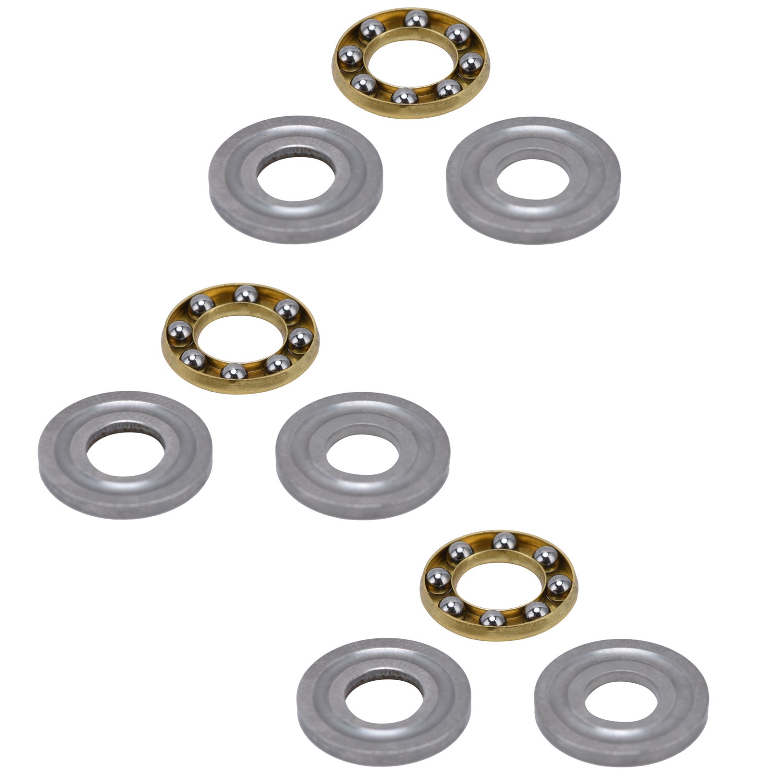 10-teiliges Kugel-axiallager, Flachlager Aus Stahl, Axialbelastung, Industrielle Maschinen, Hardware 3613-0514-0006