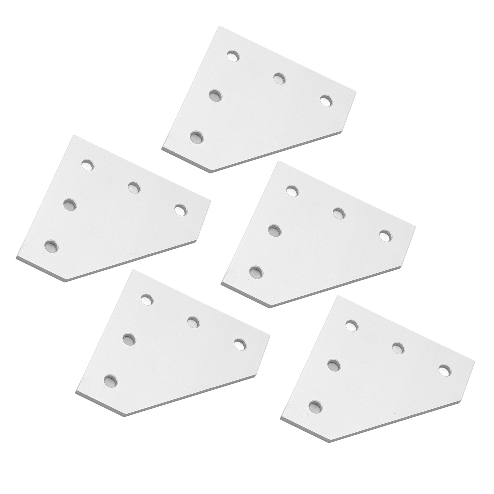 Flache Aluminiumhalterung Mit 5 Löchern, 5-teiliges Set, Druckfeste Reparaturplatte, T-förmige Industriehalterung
