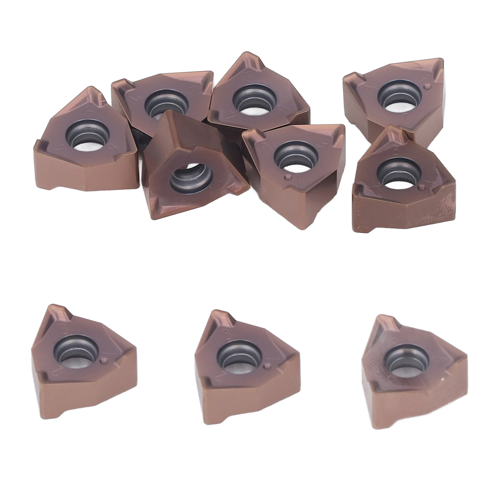 10 Beschichtete Hartmetall-dreheinsätze, Cnc-holzbearbeitungswerkzeuge, Fräser Wnmu080608en-gh, Diy-set