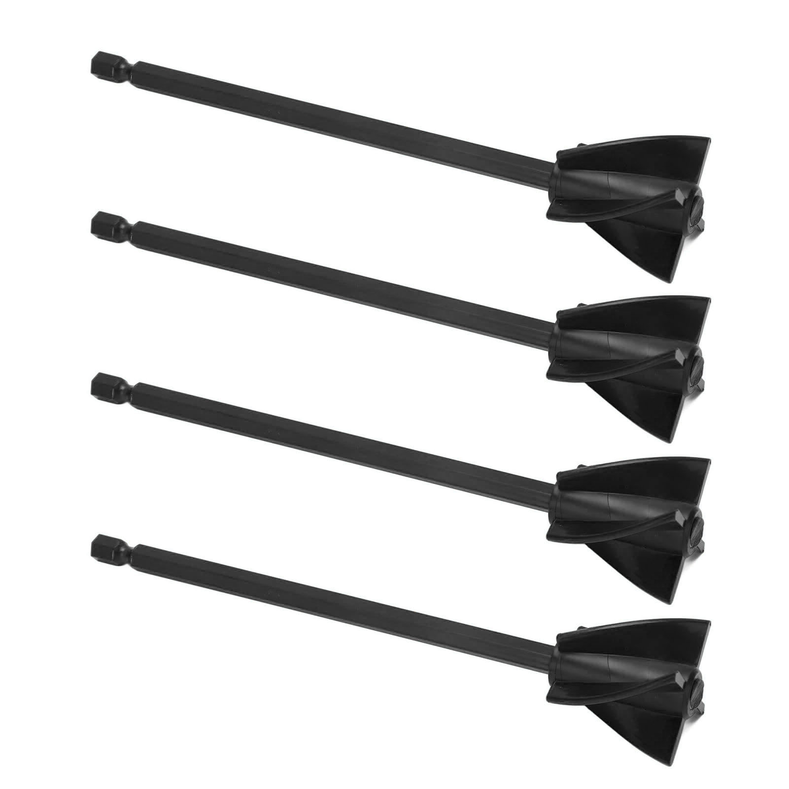 4 Harzmischflügel, 5 Robuste Flügel, Bohrzubehör Zum Lackieren, Homogen, Wiederverwendbar, Schwarz, 4er-pack