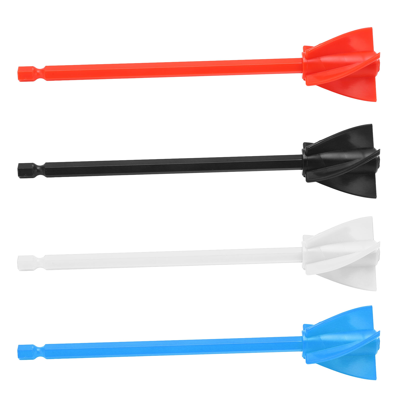 Harzmischerflügel, 5 Flügel, Kraftvolles, Homogenes Mischen, Wiederverwendbarer Bohrmaschinenaufsatz, Set Mit 4 Farben: Schwarz, Rot, Weiß, Blau
