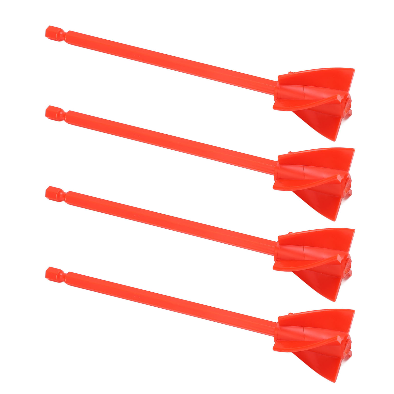 4 Harzmischflügel, Kraftvolles, Homogenes Mischen, 5 Wiederverwendbare Flügel, Bohrmaschinenzubehör Für Farbe, Rot, 4er-set