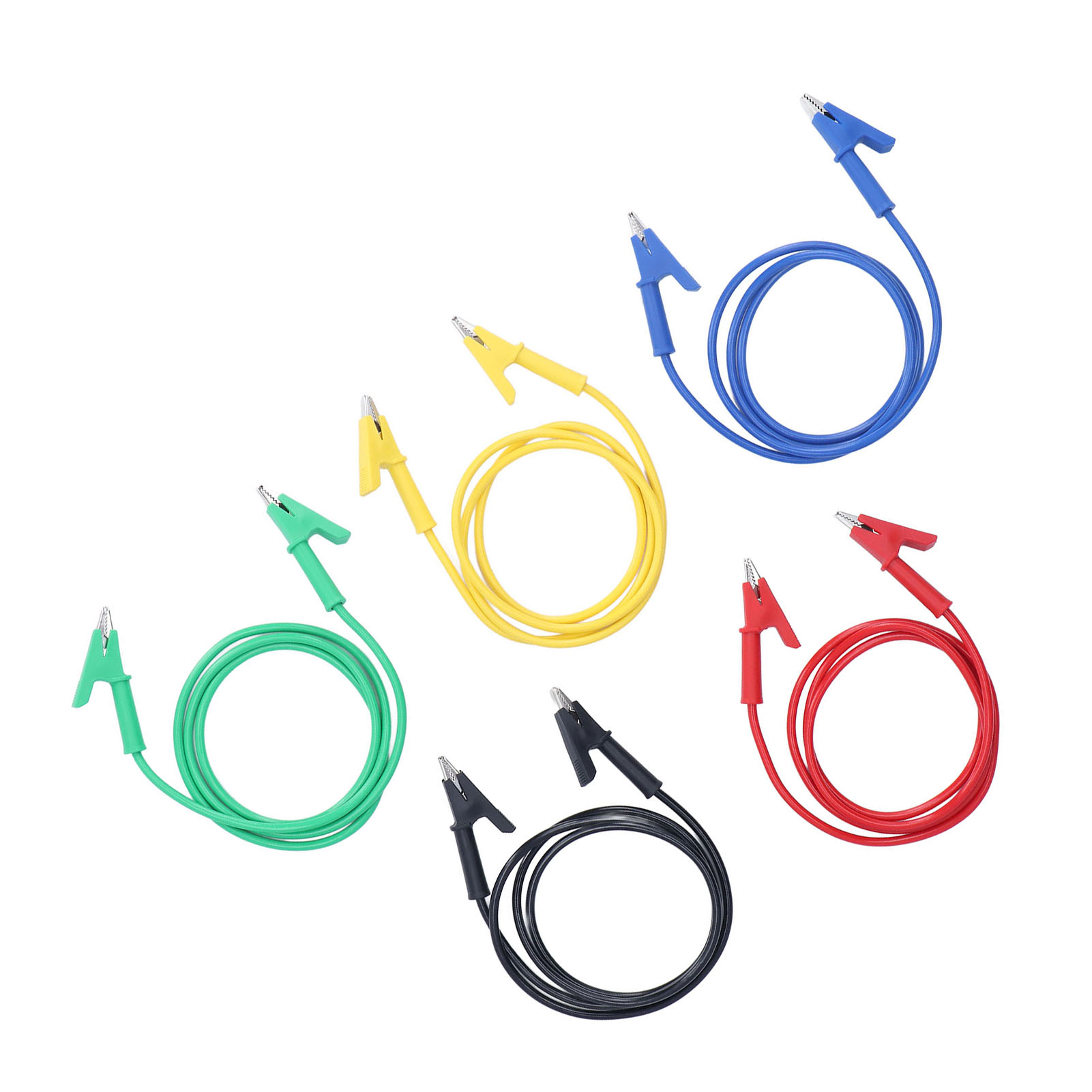 Set Mit 5 Doppelseitigen Krokodilklemmen, 10 Mm Öffnung, Testkabel Für Auto- Und Fahrzeugbatterien