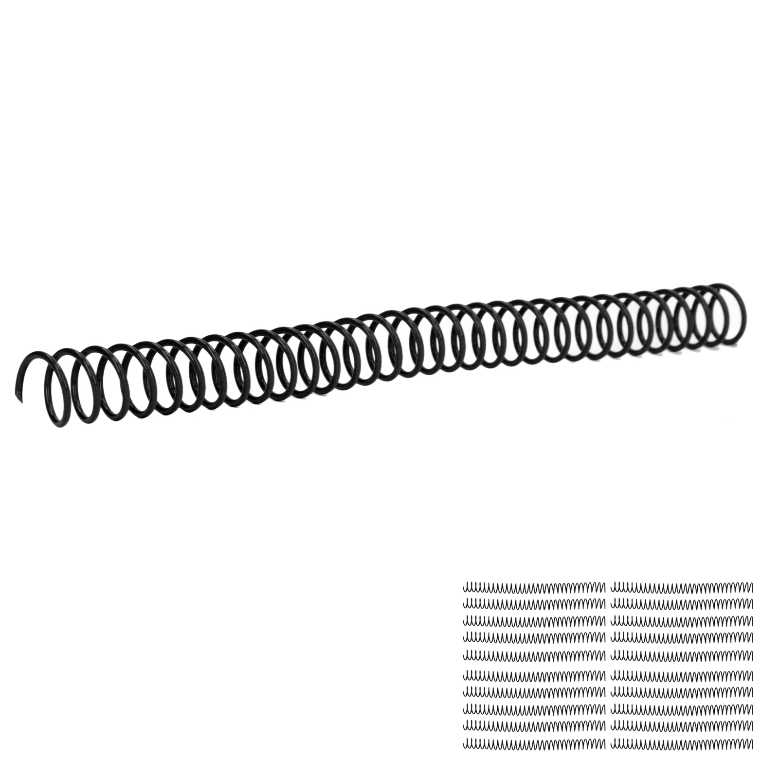 19 Mm 3/4 Zoll Kunststoff-spiralbindungsspulen, 30 Löcher, 20 Stück, Schwarz, Für A4- Und A5-notizbücher.