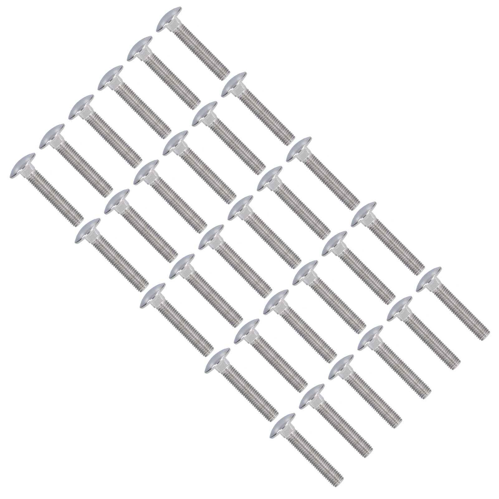 M10x50 Schrauben Mit Gewölbtem Kopf, 30 Stück, Edelstahl A2-70, Vierkantansatz, Rundkopfschrauben Für Industriemaschinen Und -anlagen.