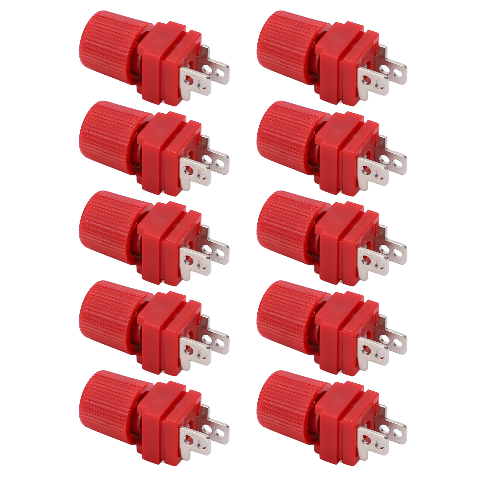 Packung Mit 10 Leistungsklemmen (300–500 W), Reines Kupfer, 13-mm-umschalter, Roter M4-stecker