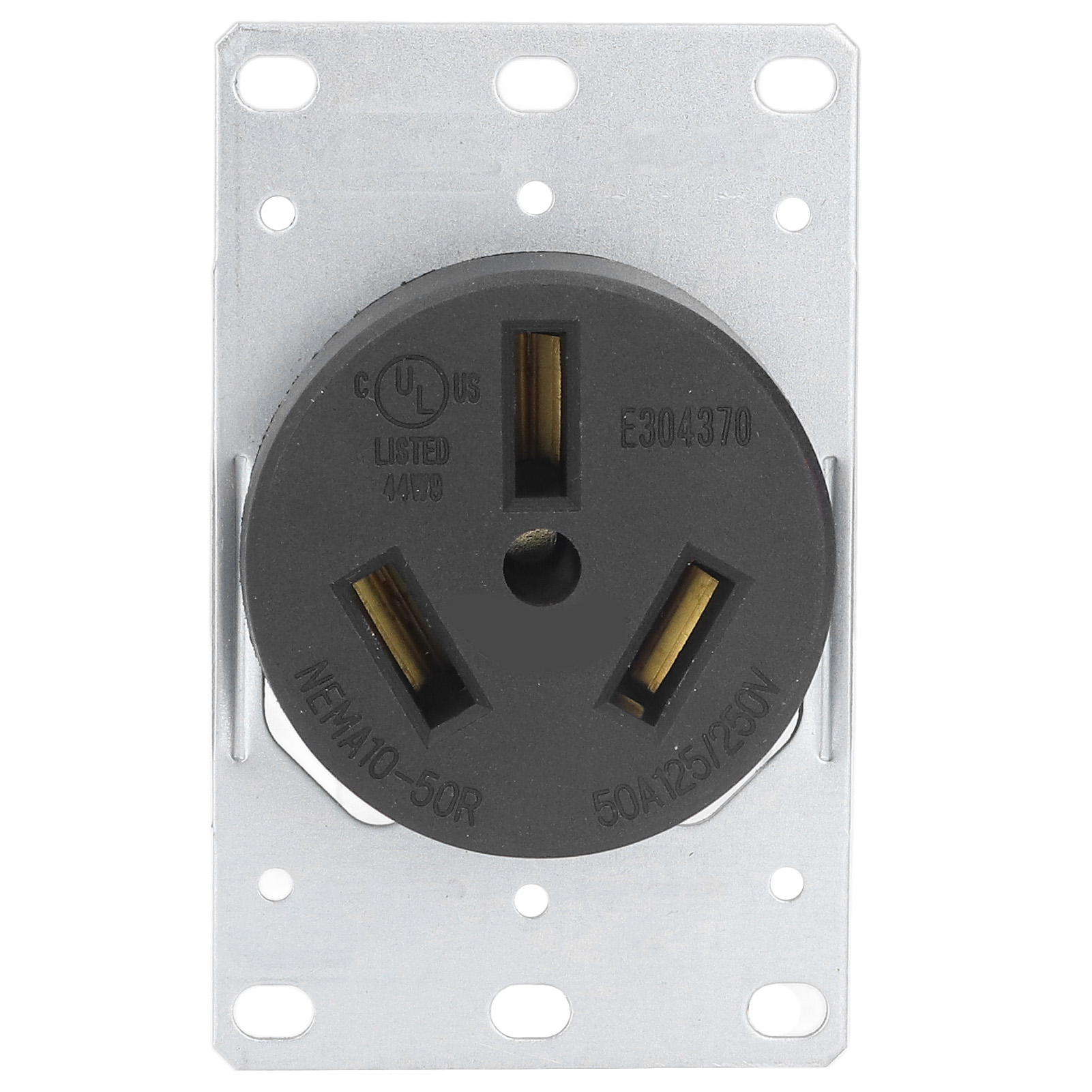 American Standard 3-loch 50a 125v/250v Nema 10-50r Wandsteckdose Für Haus Und Industrie