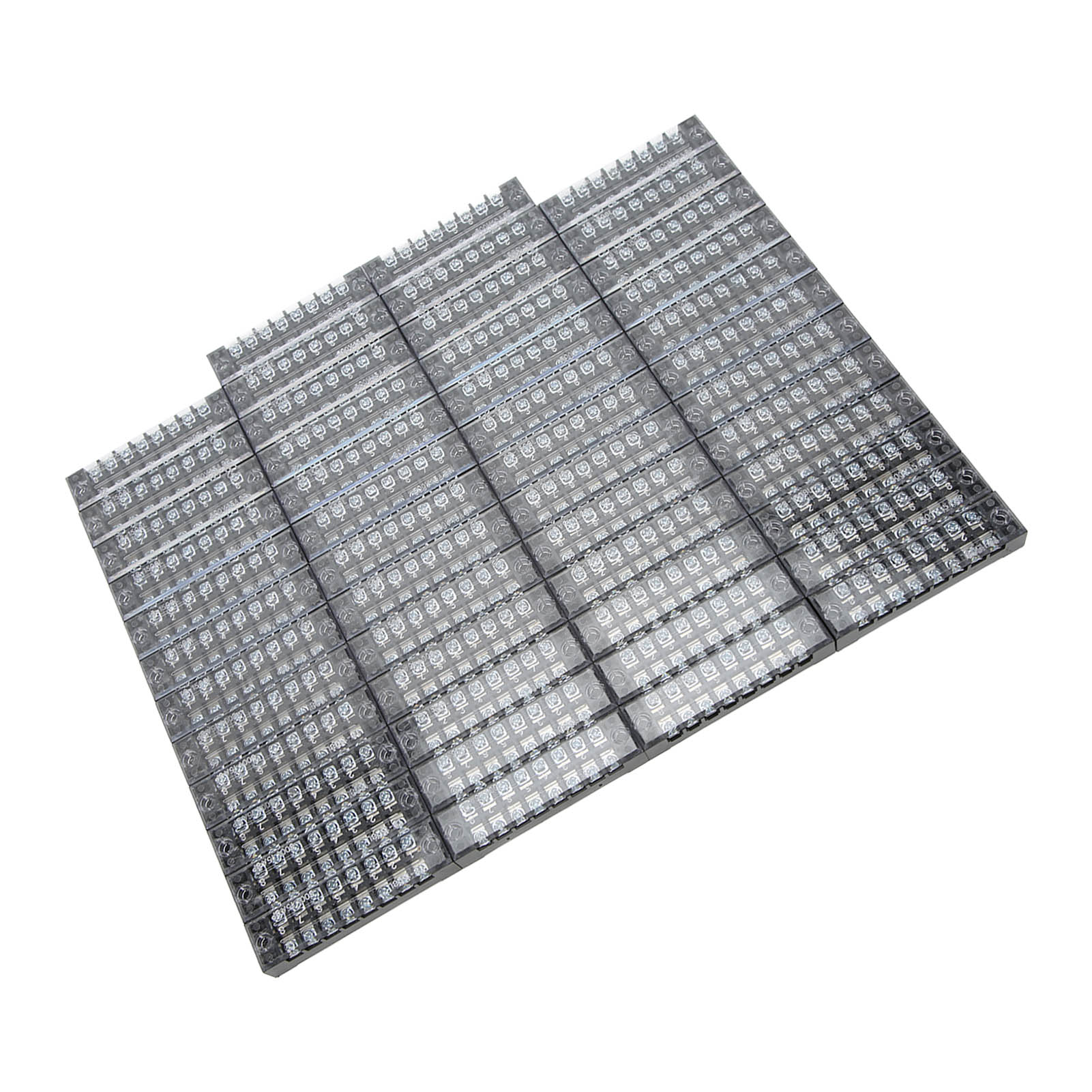 50 Stück Tb-1508l Doppelreihige Klemmenleiste 15a 600v 8-teilig Festverdrahtungsplatine Drahtverbinder Klemmenblock