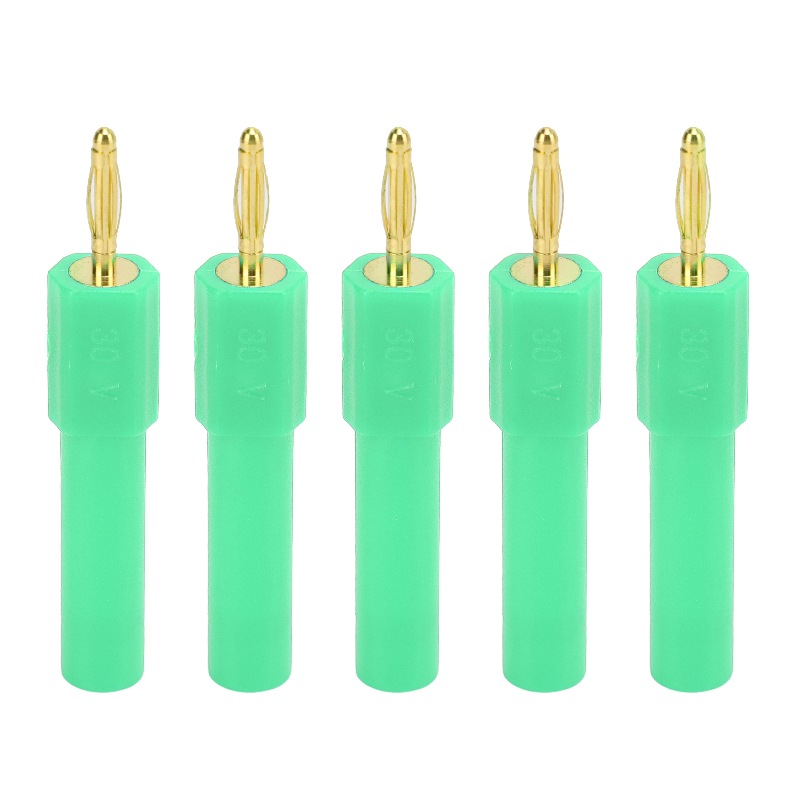 Packung Mit 5 Bananenstecker-konverter 2 Mm Auf 4 Mm, Ausgezeichnete Leitfähigkeit, Robuste Verbindung, Grüner Bananenstecker Für Audio- Und Messkabel.