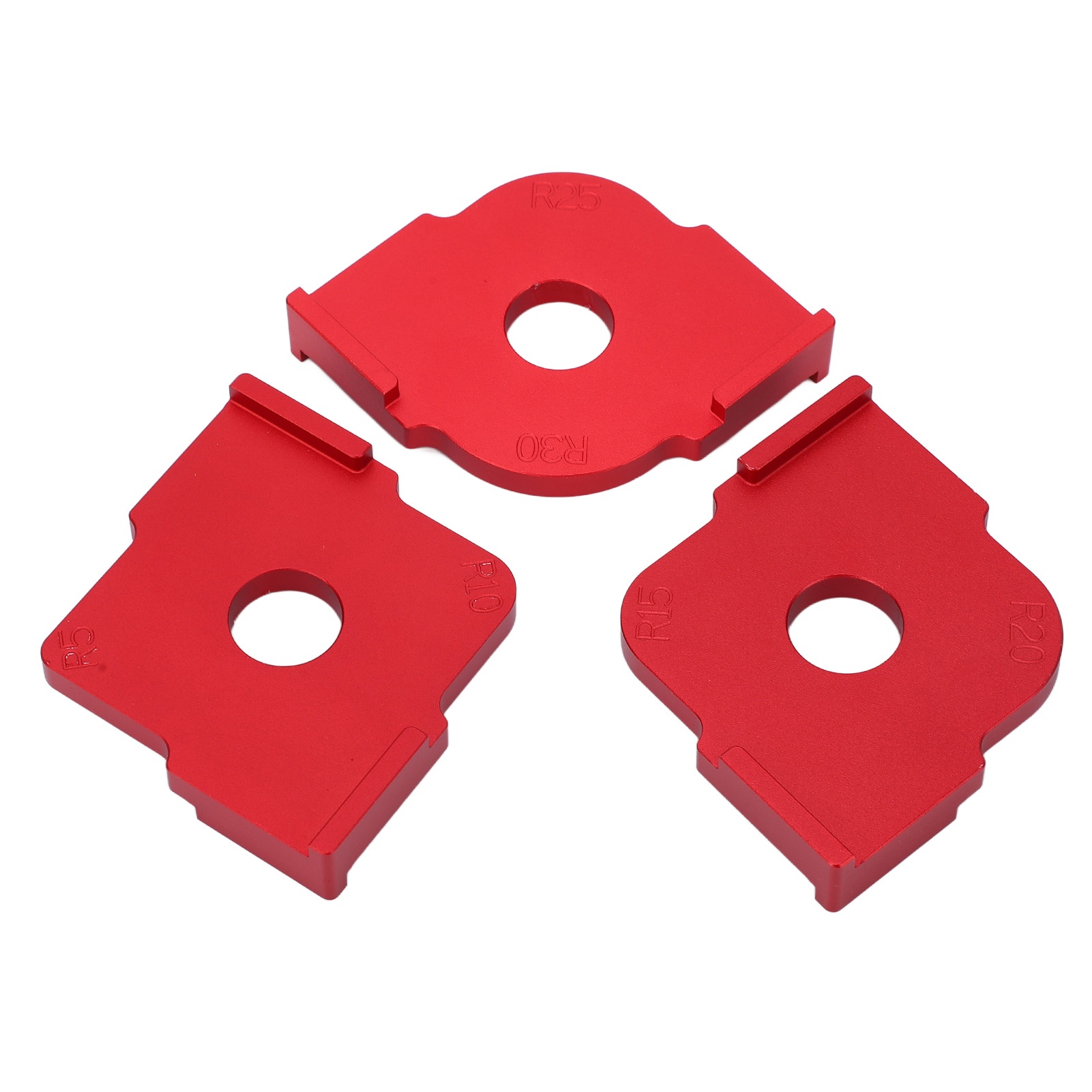 Set Mit 3 Rostbeständigen Aluminium-radiusfrässchablonen, Holzbearbeitungs-schneidführung, Abgerundete Ecken, Präzisions-handwerkzeuge