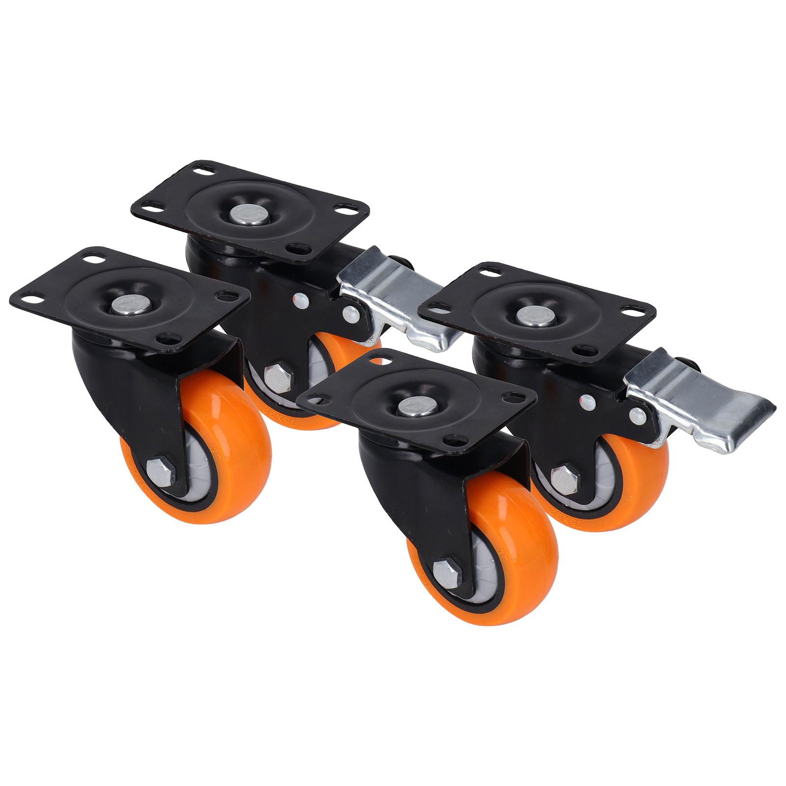 4 Verstärkte Pvc-lenkrollen Mit Montageplatte, 2 Kugellager, Tragfähigkeit 800 Lb (ca. 363 Kg), 3 Zoll (ca. 7,6 Cm), Für Den Einsatz Unter Hoher Belastung