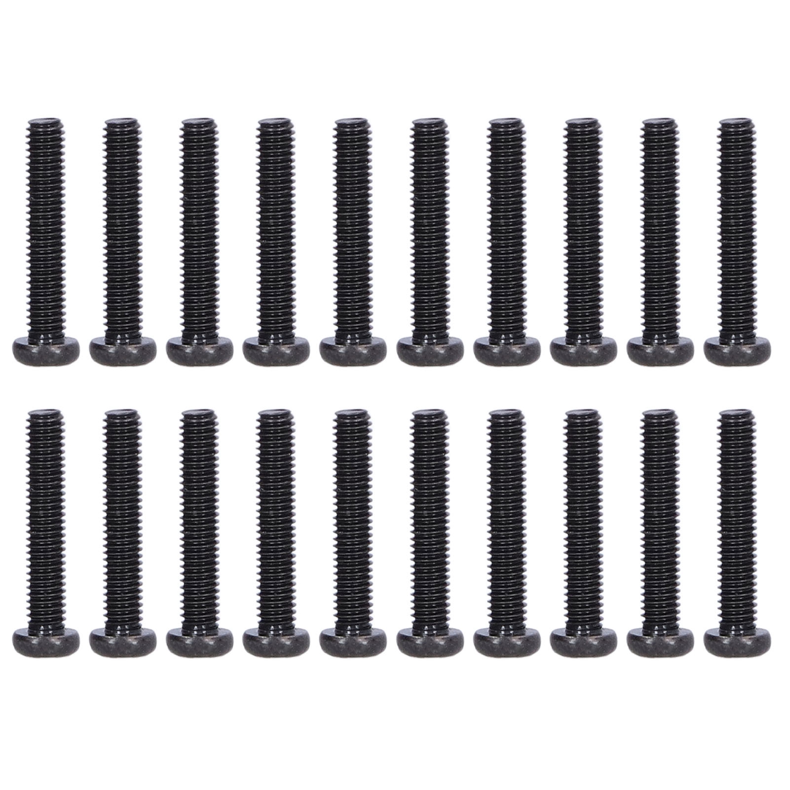 M3x16 Schwarz Verzinkte Stahlschraube, Schlitzkopf Din 7985, Packung Mit 50 Kompletten Gewindebolzen, Industrielle Schraubbefestigung.