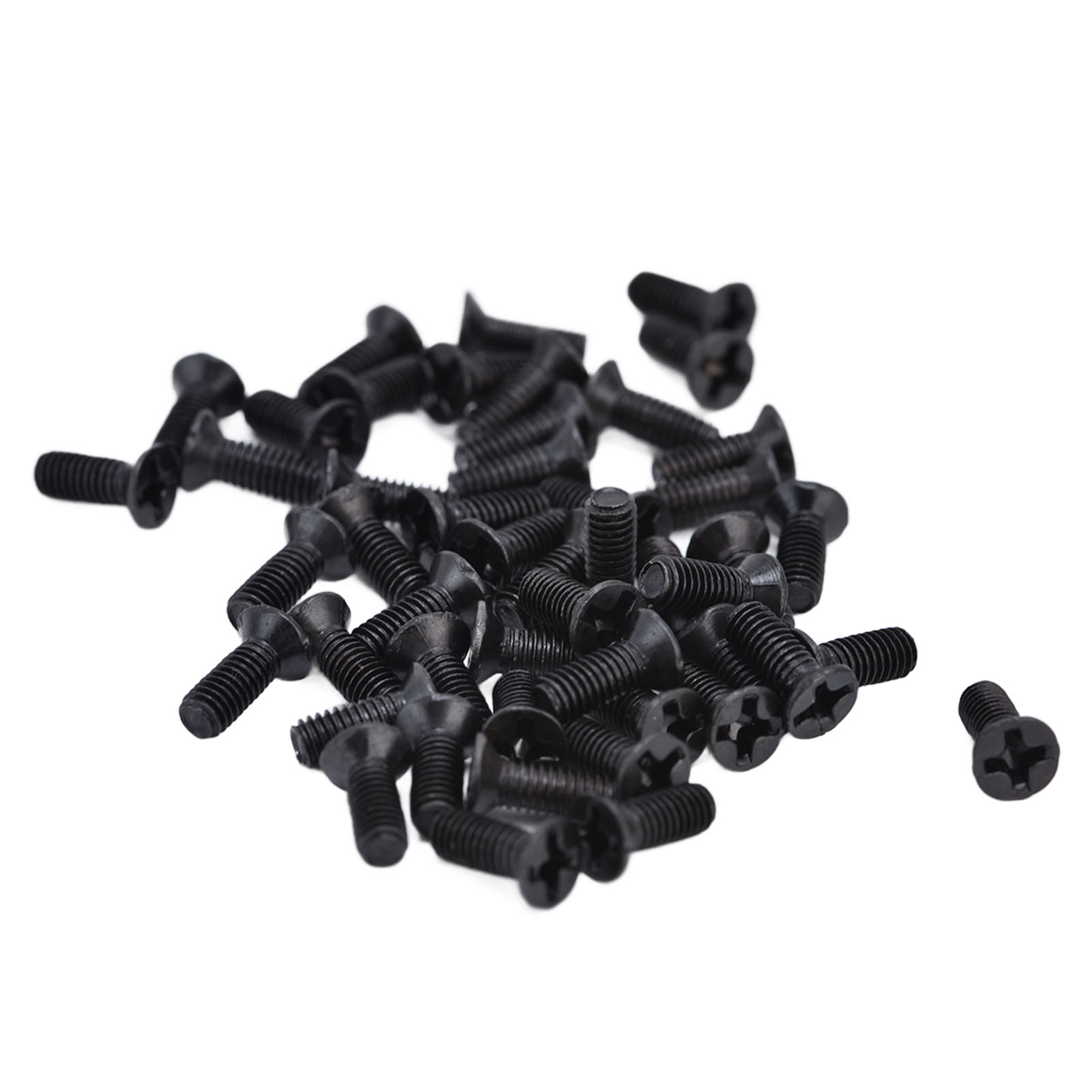 Din965 Senkkopf-maschinenschrauben Mit Kreuzschlitz, Packung Mit 50 Stück M3x6, Schwarz Verzinkt, Verschiedene Schrauben Für Heimwerkerarbeiten Und Präzise Befestigungen.