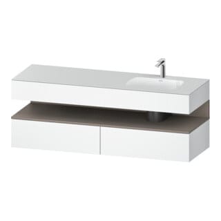 Duravit Einbauwaschtisch-Möbel-Set Qatego 160x50x60cm, Kon-WTU, B r, ba matt/we ma
