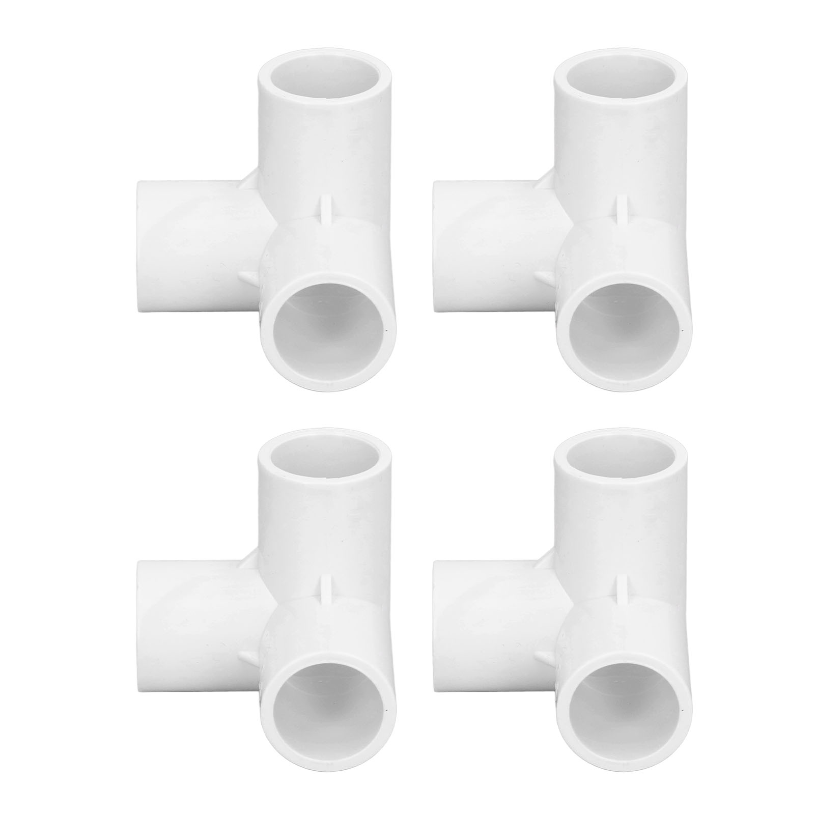 90°-t-stück Aus Weißem Pvc, 20 Mm Innendurchmesser, Packung Mit 10 Winkelstücken Für Rohrleitungen, Robuster Dreifach-kunststoffverbinder.