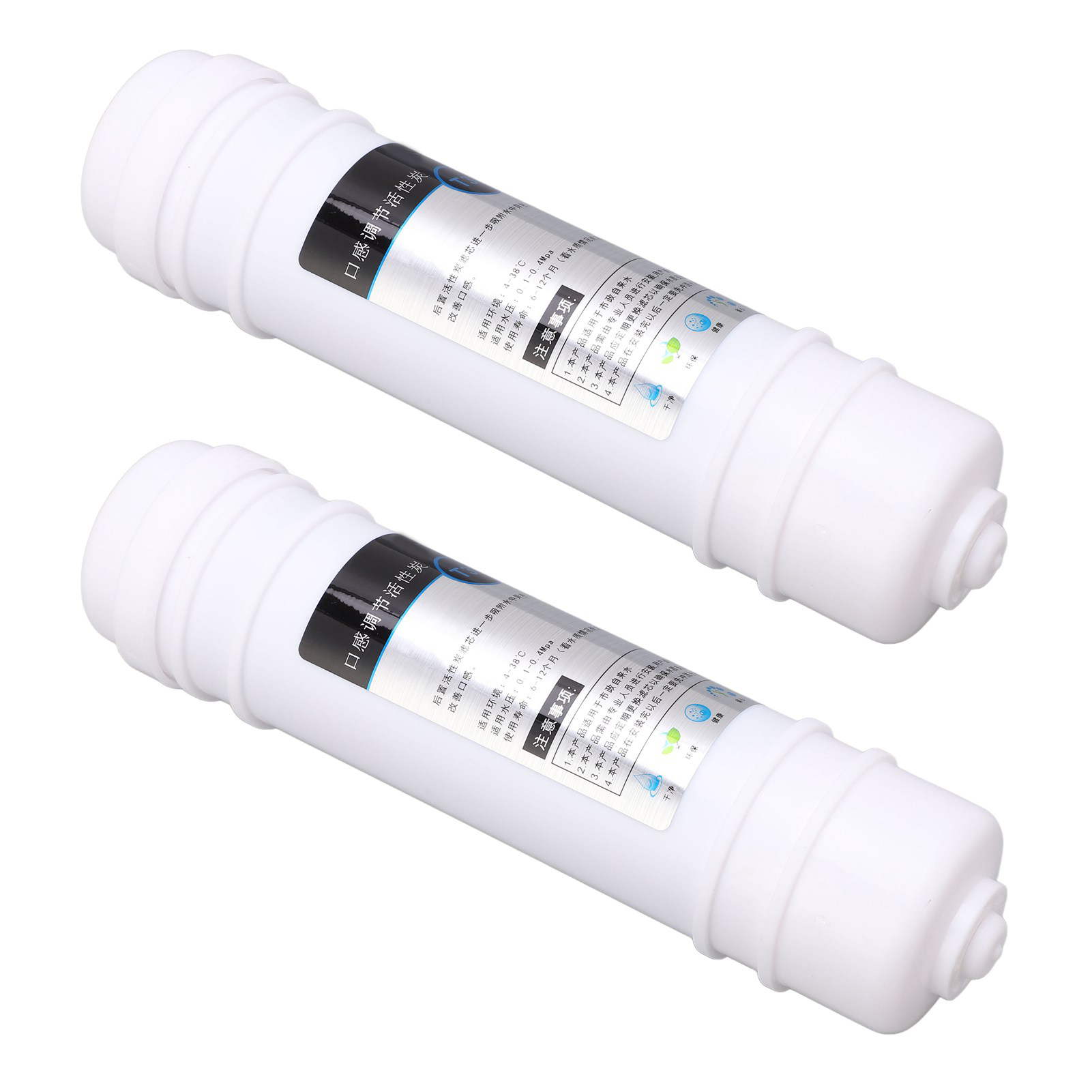 T33 10 Zoll Aktivkohlefilterpatrone, 2er-pack, Universell Für Trinkwasserfiltersysteme Im Haushalt.