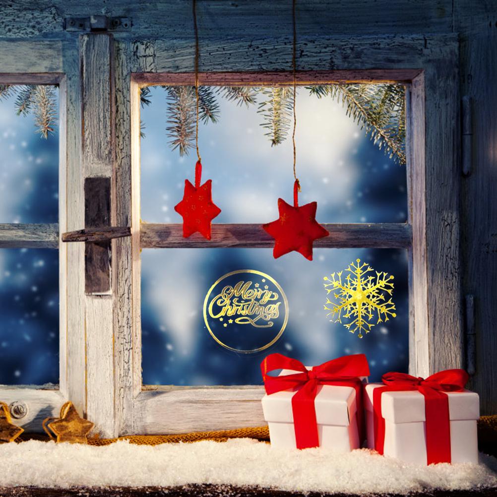 Packung Mit 500 Goldenen Weihnachtsschneeflocken-aufklebern, Runde Klebeetiketten Für Briefumschläge, Weihnachtsdekorationen