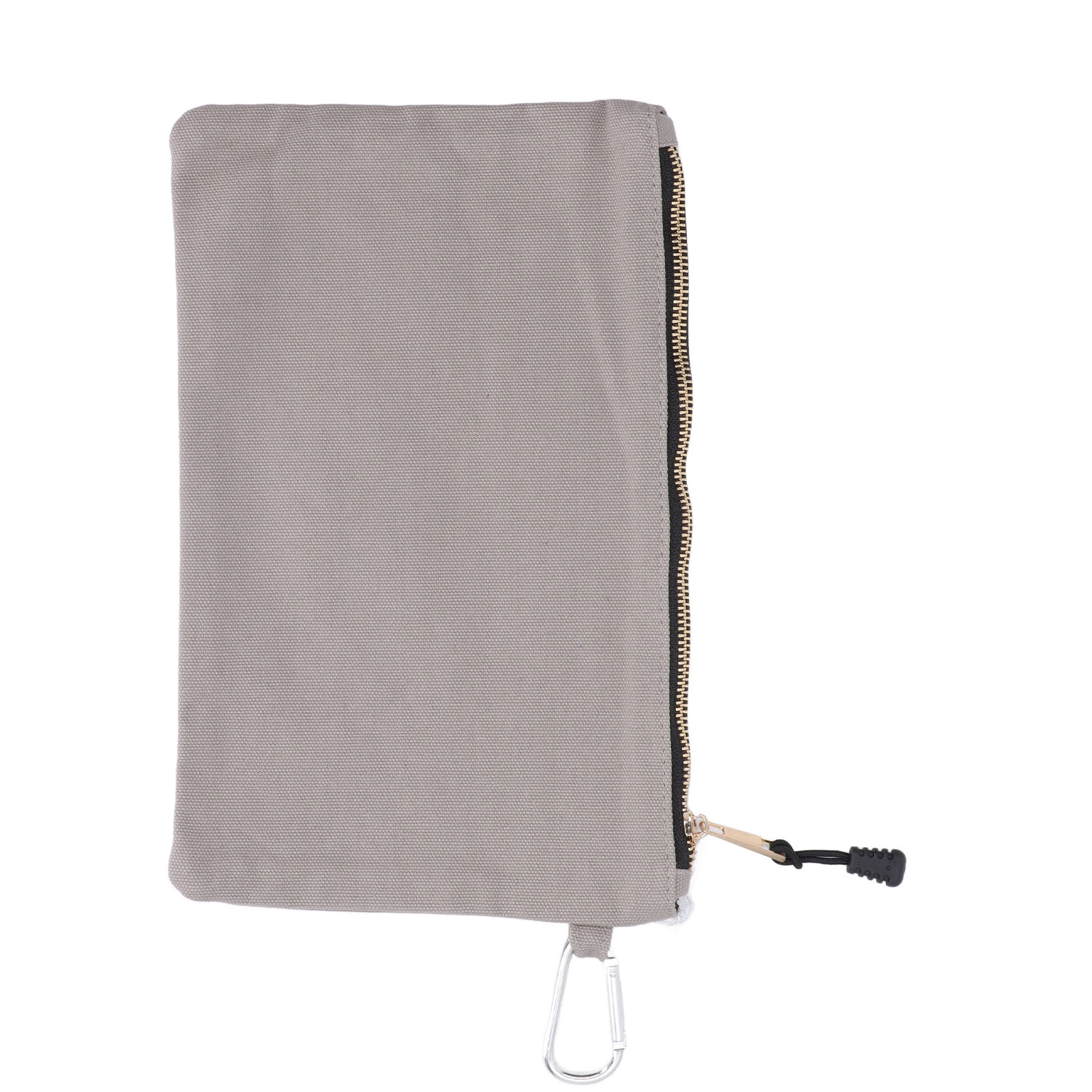 Wasserdichte Werkzeugtasche Aus Canvas Mit Reißverschluss, Tragetasche Mit Karabinerhaken, Grau, Mehrzweckaufbewahrung