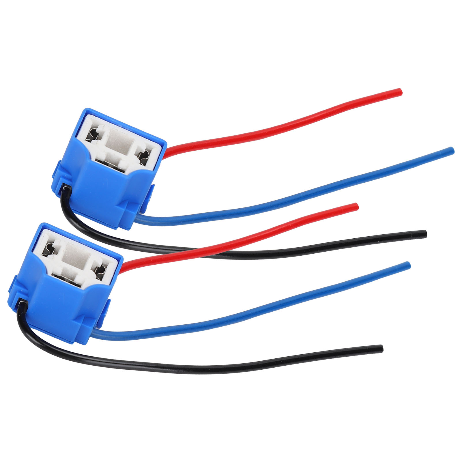 2x Weibliche Keramik-h4-scheinwerferstecker, Abgewinkelter Kabelbaum Mit 1 Mm Kabel, 12–24 V, Elektrischer Adapter