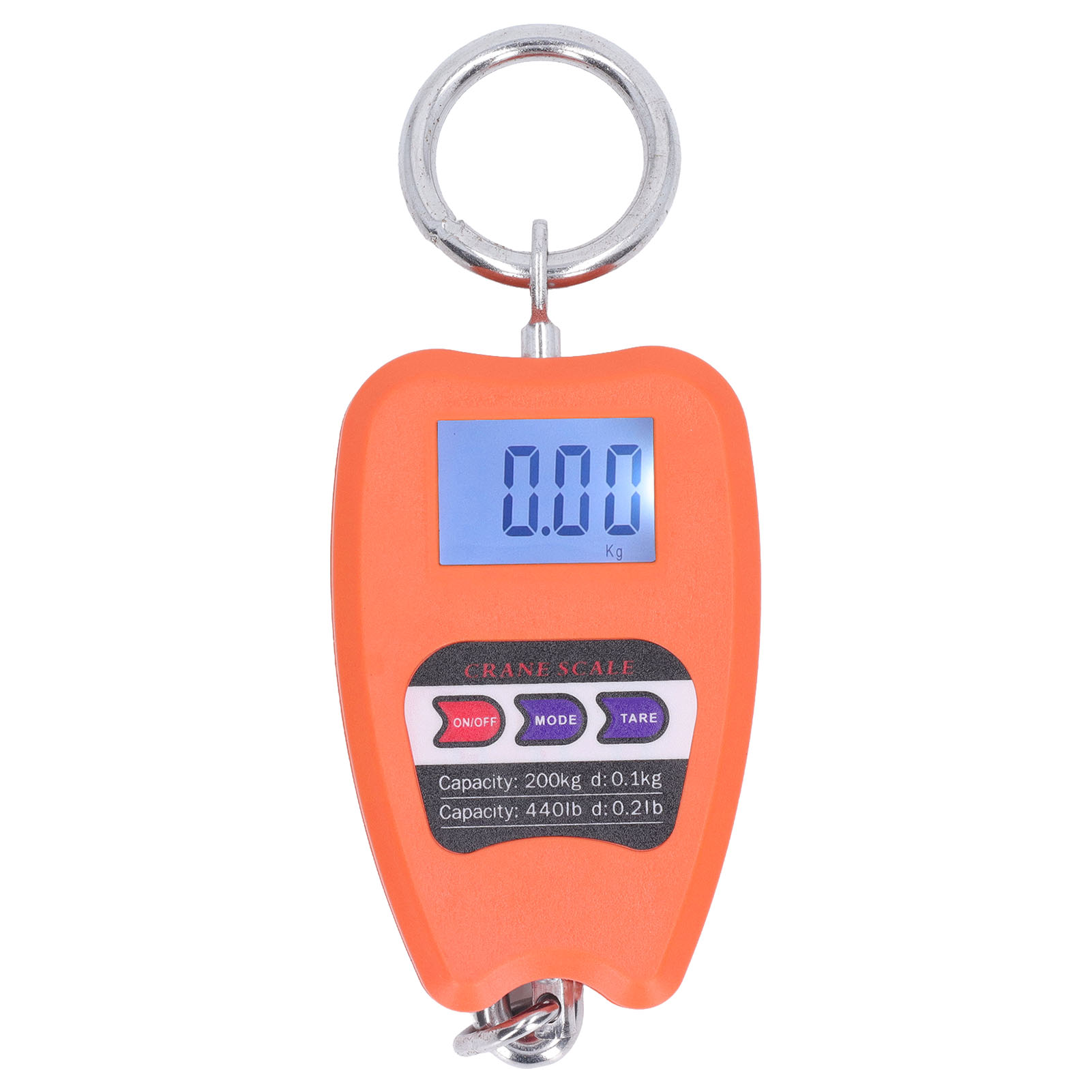 Tragbare Elektronische Waage 200 Kg, Präziser Digitaler Haken, Hintergrundbeleuchtetes Lcd-display, Multifunktionales Handdynamometer, Hohe Belastbarkeit, Kompakt.