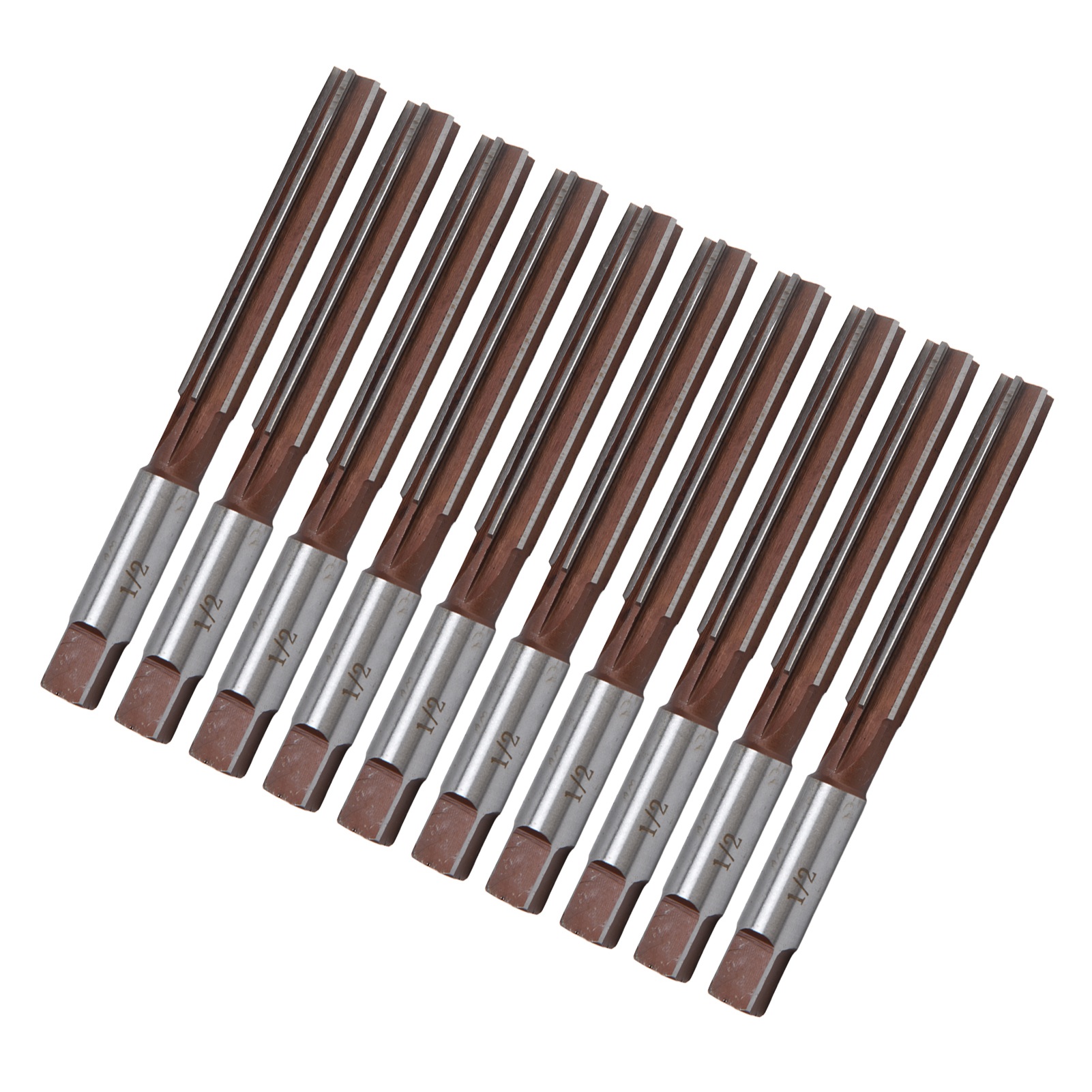 Set Mit 10 Handreibahlen Mit 6 Klingen, 1/2 Zoll, 9sicr, Werkzeugset Für Holz, Kunststoff Und Metall