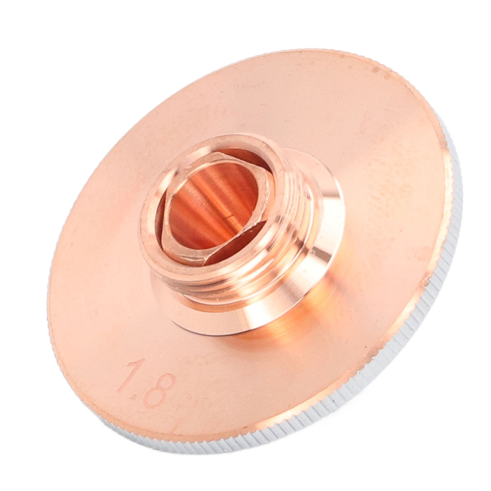 Faseroptische Laserschneiddüse, Verchromter Kupferschneidkopf, Doppelöffnung 1,8 Mm / 0,07 Zoll Für Schneidemaschine