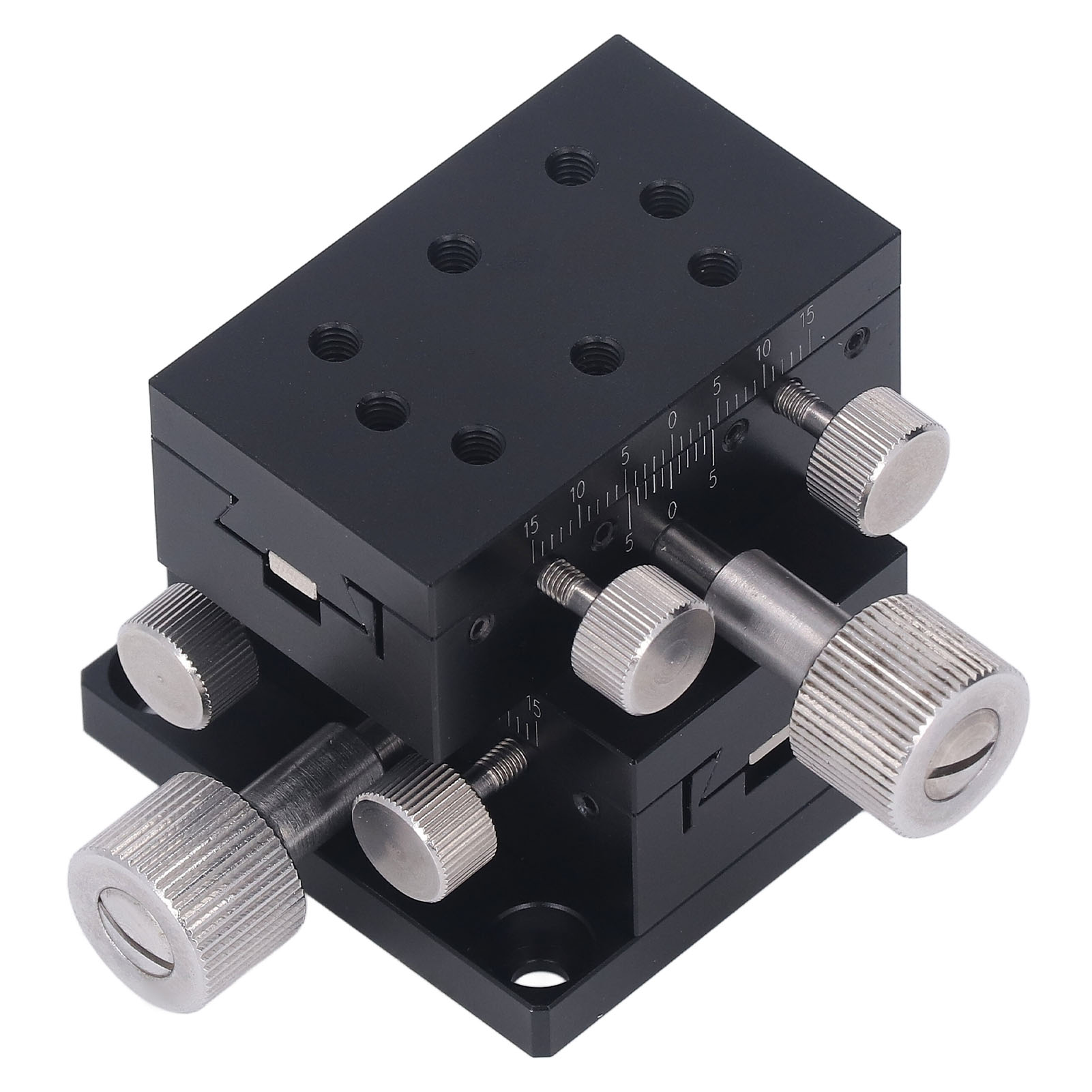 Xy-manuell-verschiebetisch Aus Aluminiumlegierung, Präzisions-linearplattform Mit 50x30mm/2x1,2in-skala, Mikrometrischer Schlitten, 14,8n Kapazität, Für Feinjustierung Und Positionierung.