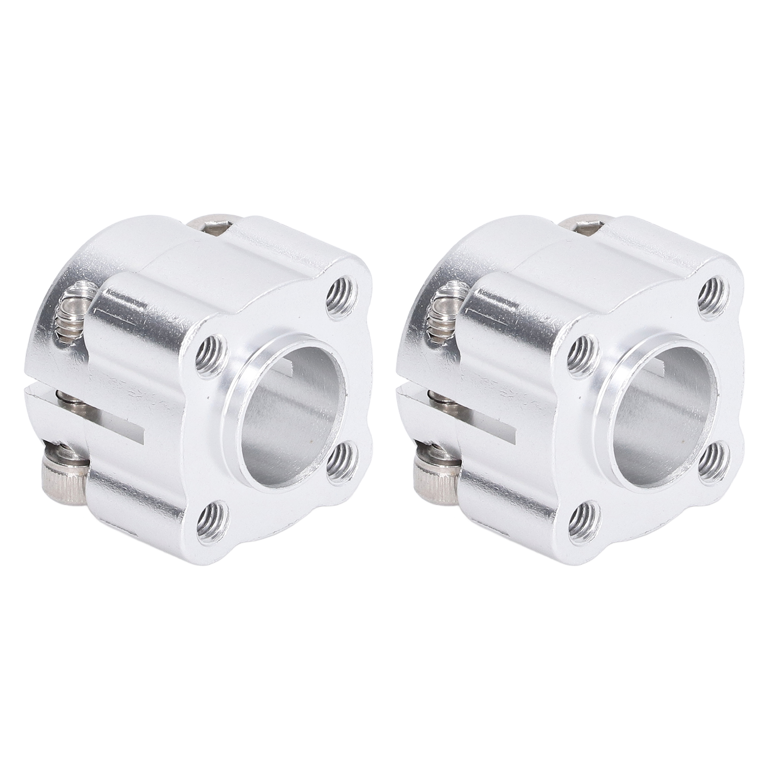 Satz Mit 2 Doppelt Geschlitzten 1/2-zoll-aluminium-schlauchschellen Für Welle, Rundflansch, Befestigungssatz