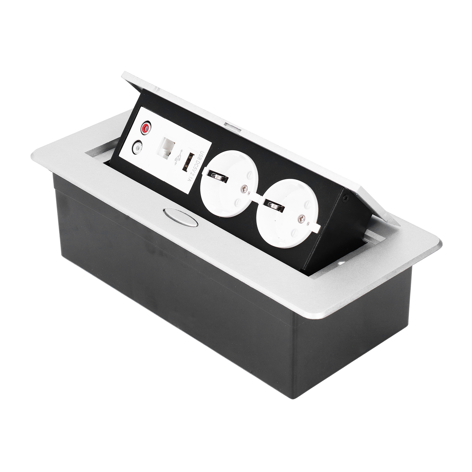 Versenkte Pc-steckdose Aus Messing, Versenkbar, Zur Bodenmontage, Für Büro- Oder Fabrikgebrauch, Eu-stecker, 250 V