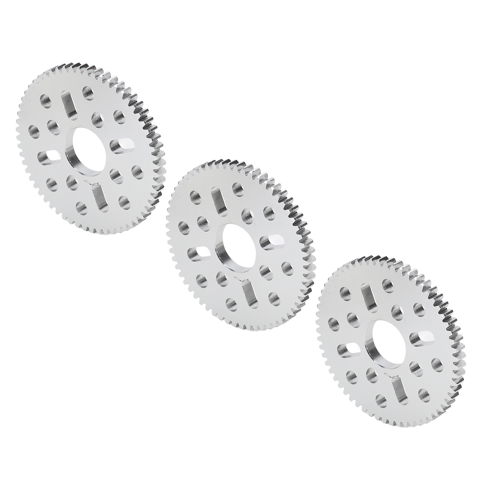 Dreiteiliges Gerades Ritzel, Gerade Verzahnung, 4 Langlöcher + 12 Rundlöcher, Modul 0,8, Bohrung 14 Mm, Dicke 4 Mm, Stahlzahnrad 4312-0414-0060